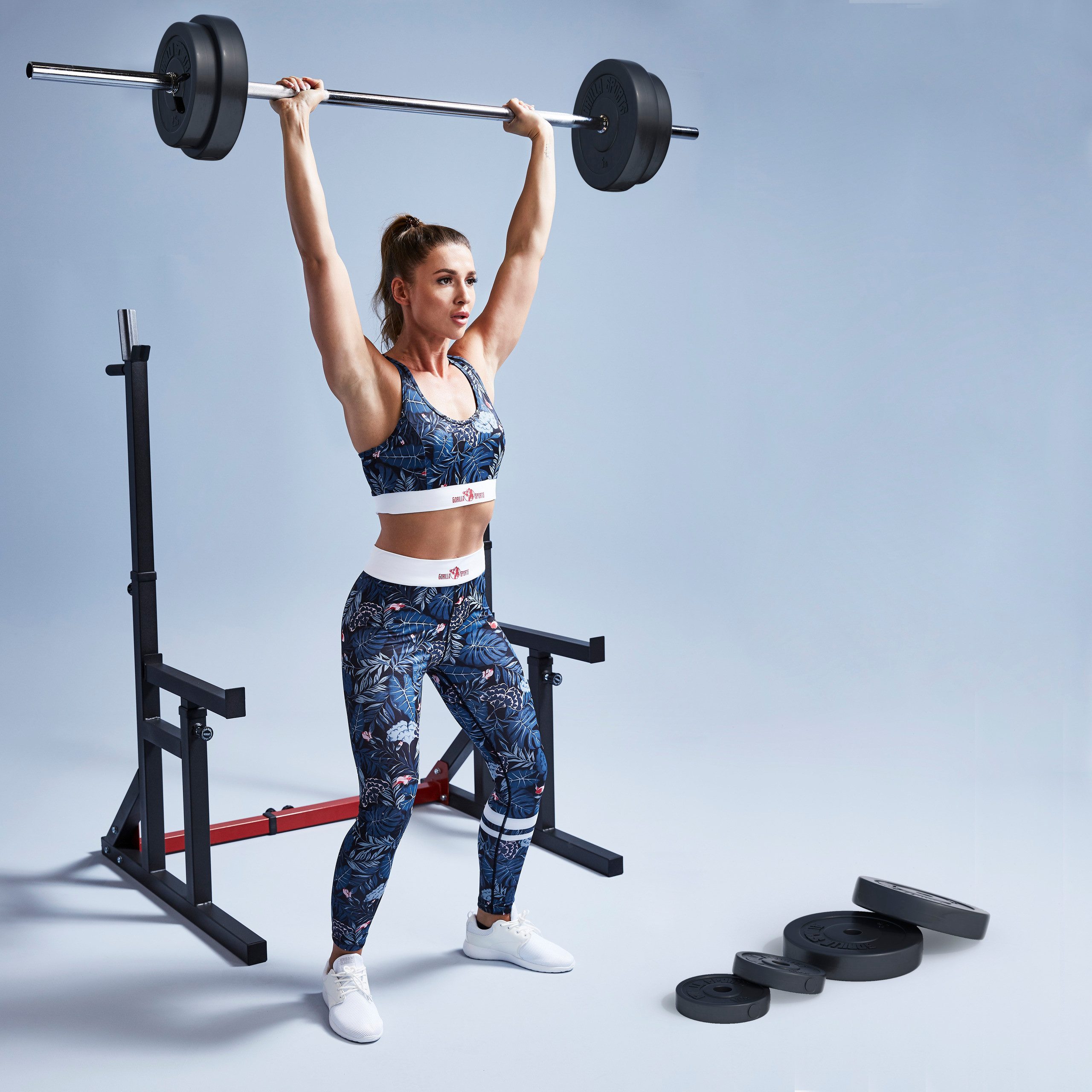 GORILLA SPORTS Hantelscheibe Hantelscheibe 30/31 mm Kunststoff 1,25-15 KG, 27.5 kg, (8-tlg)