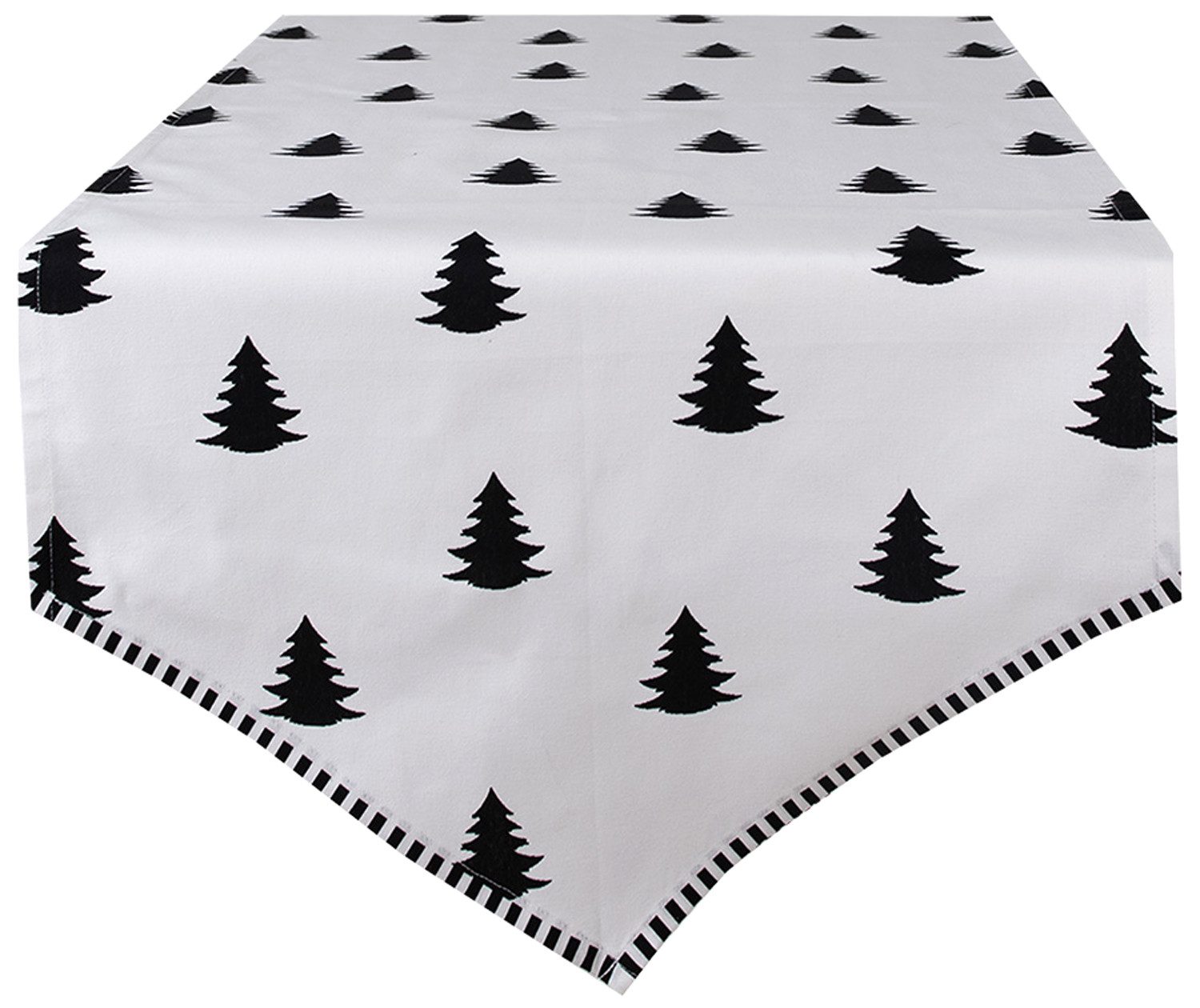 Clayre & Eef Узкие скатерти Black & White X-Mas (Set 1-tlg, 1-teilig), Узкие скатерти Tischdecke ca.50x160cm Baumwolle