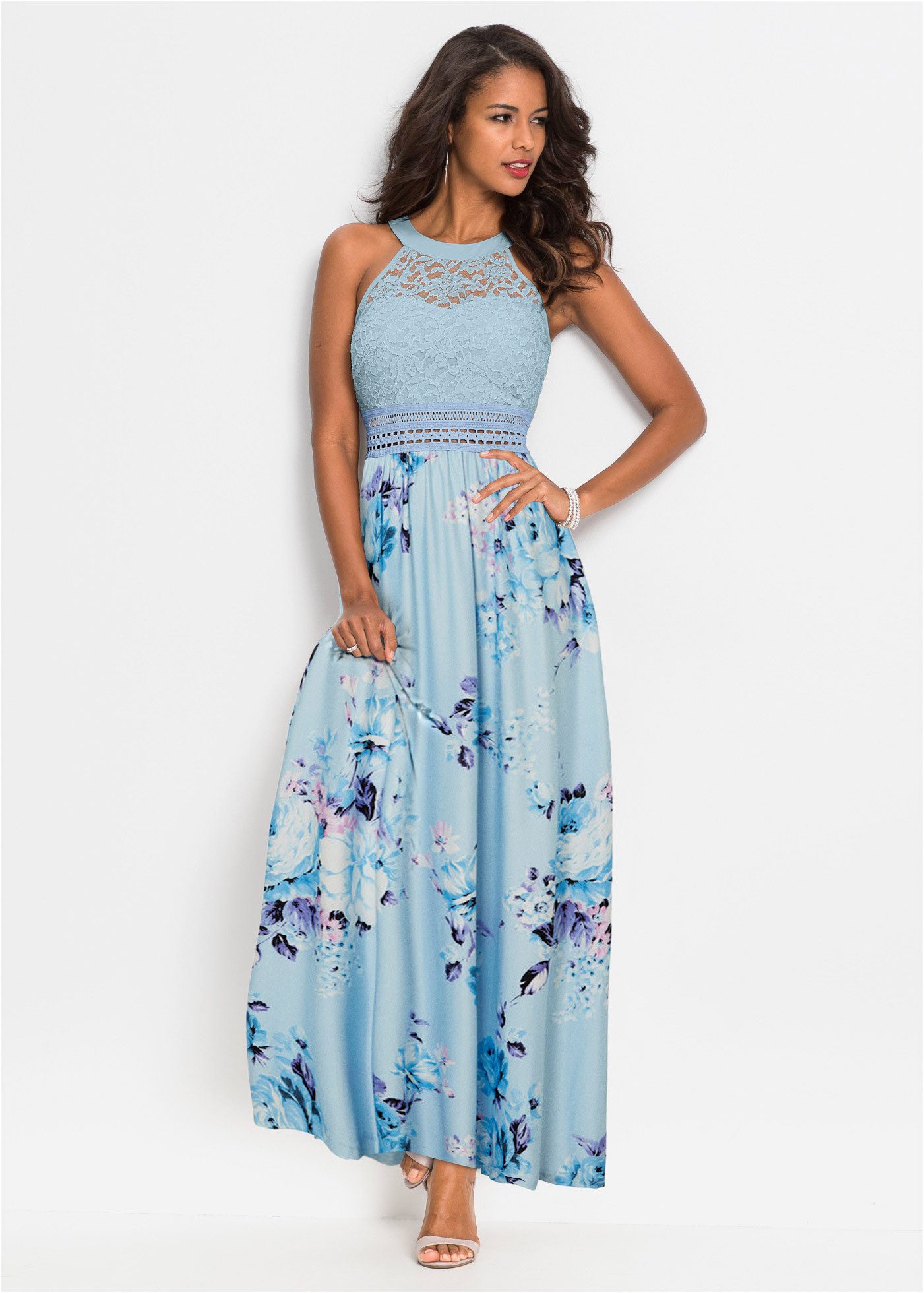 bonprix Jerseykleid für einen romantischen Look, amerikanischer Ausschnitt – Bild 4 von 5