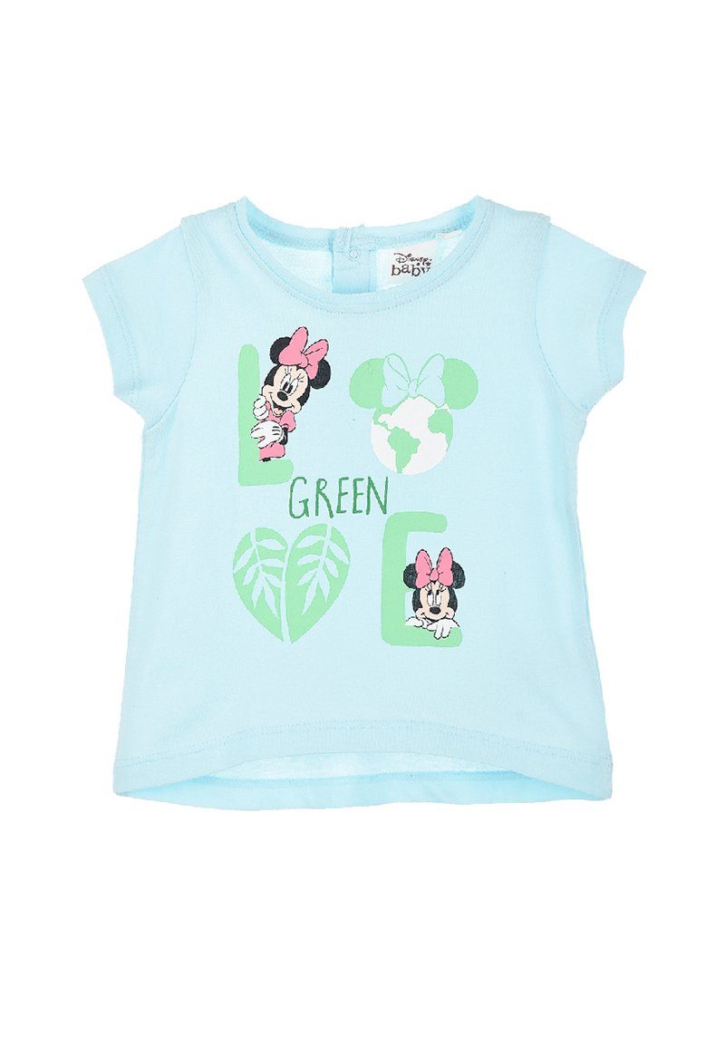 Disney Minnie Mouse T-Shirt Baby Mädchen Kurzarm-Shirt Oberteil Hell-Blau
