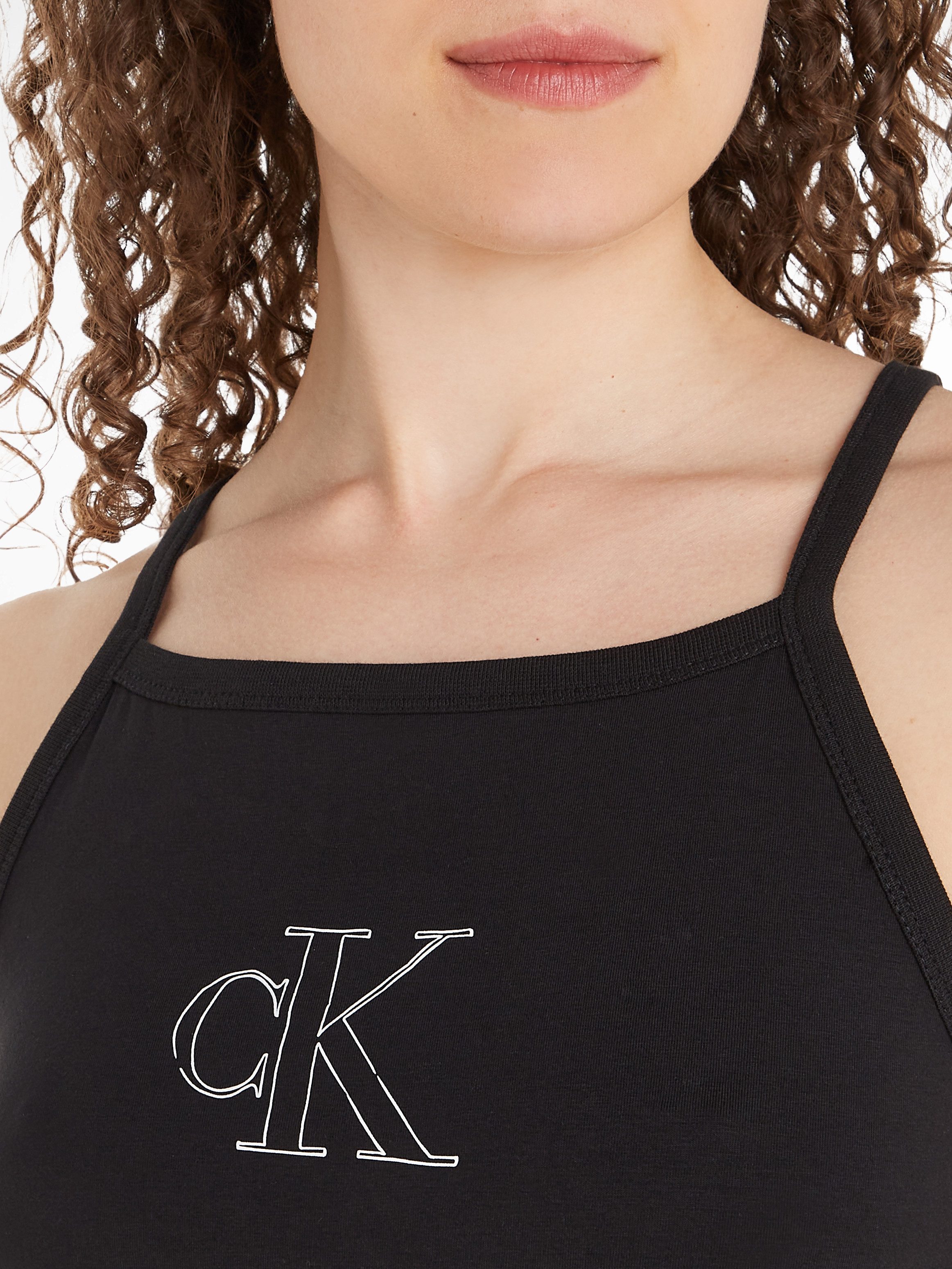 Calvin Klein Jeans Trägerkleid OUTLINED CK STRAPPY TANK DRESS mit Logoprägung