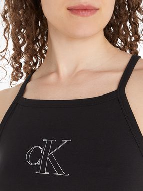 Calvin Klein Jeans Spaghettikleid OUTLINED CK STRAPPY TANK DRESS mit Logoprägung