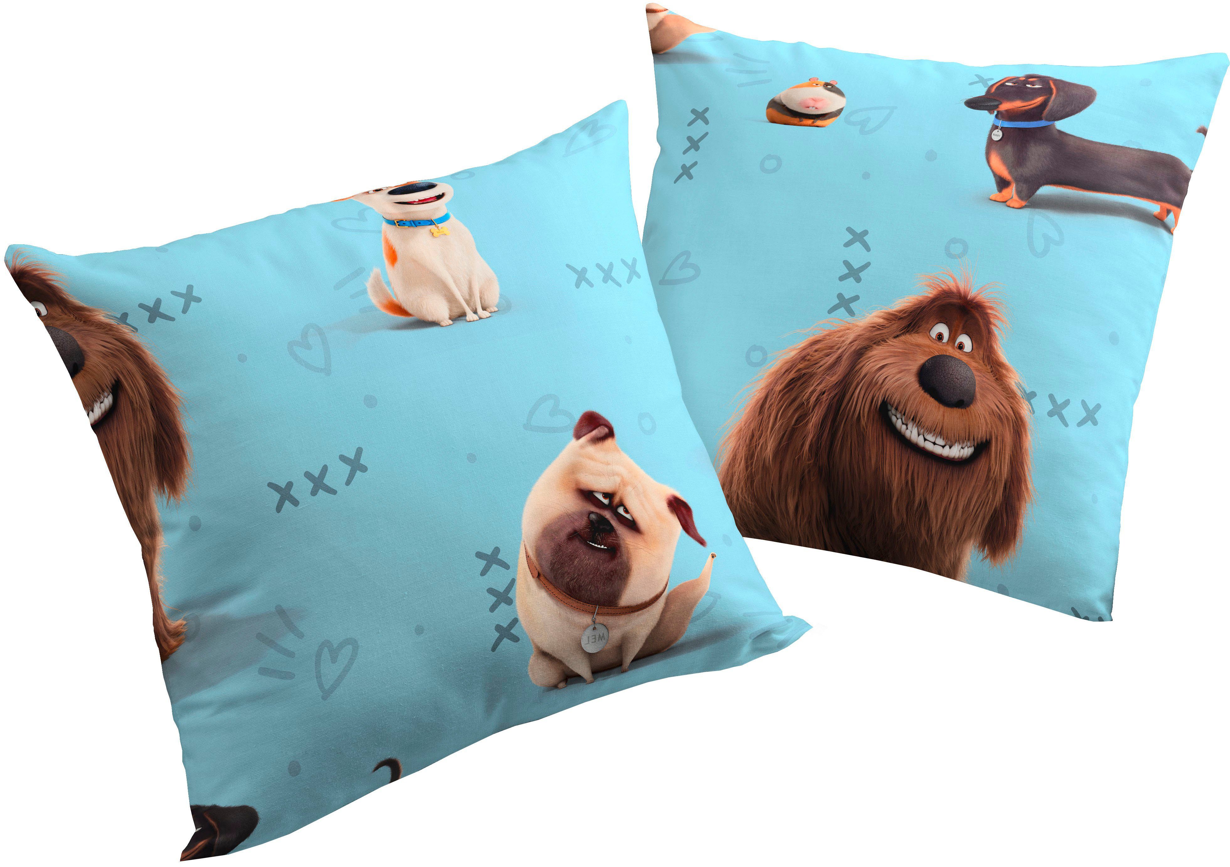 Wirth Dekokissen Pets, Universal Pictures, Подушкиhülle ohne Füllung, 2 Stück