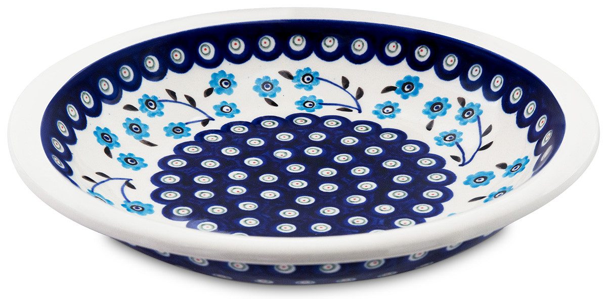 Bunzlauer Keramik Speiseteller Tiefer Teller Ø22,5 cm Suppenteller, Pastateller, Essteller Dekor 453