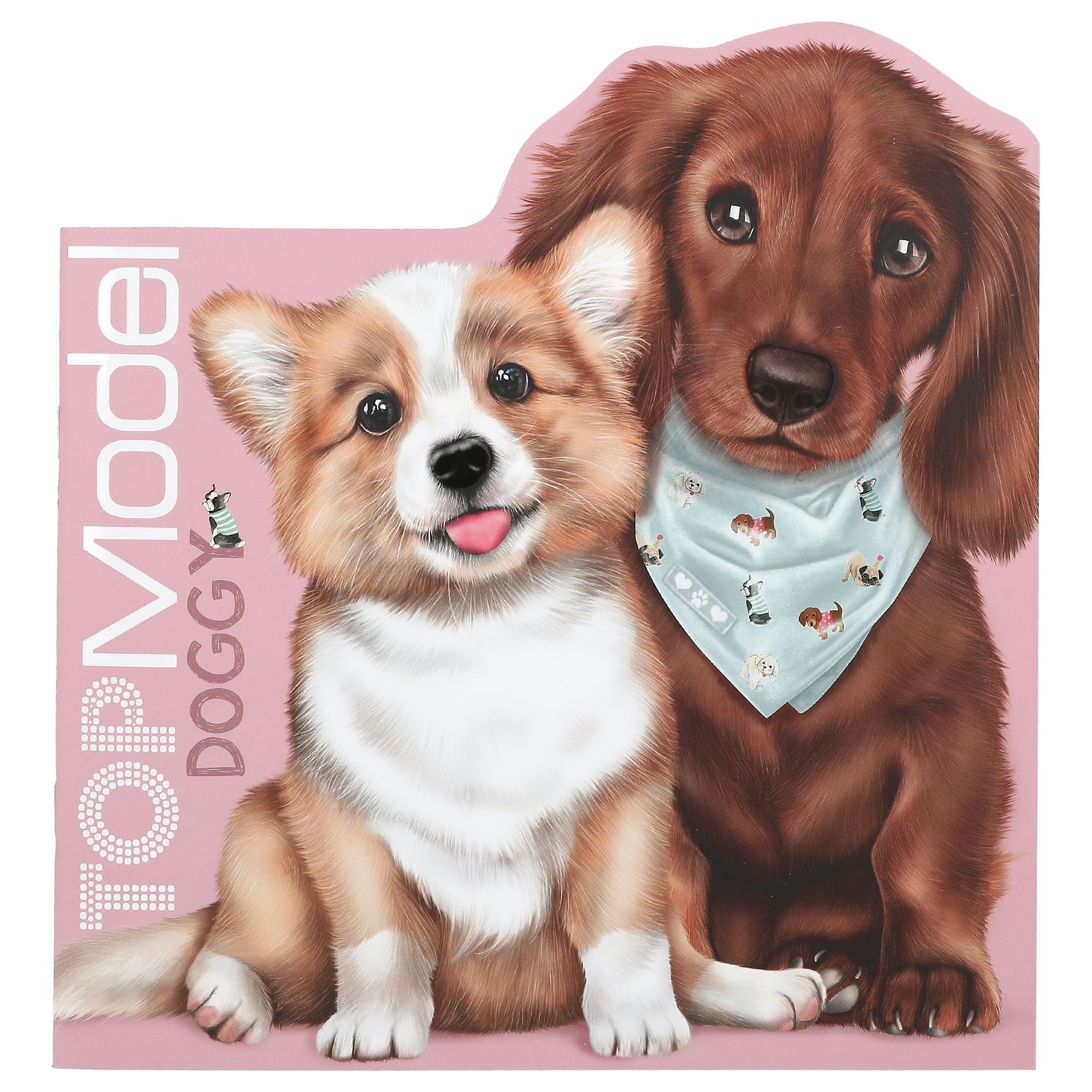 Depesche Schmuckset Top Model Mal- und Stickerbuch Kitty and Doggy, lila, 25 cm, Kreatives Zeichnen und Gestalten mit Stickern