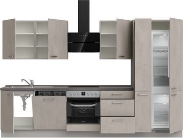 nobilia® Küchenzeile "Riva premium", vormontiert, Ausrichtung wählbar, Breite 330 cm, mit E-Geräten