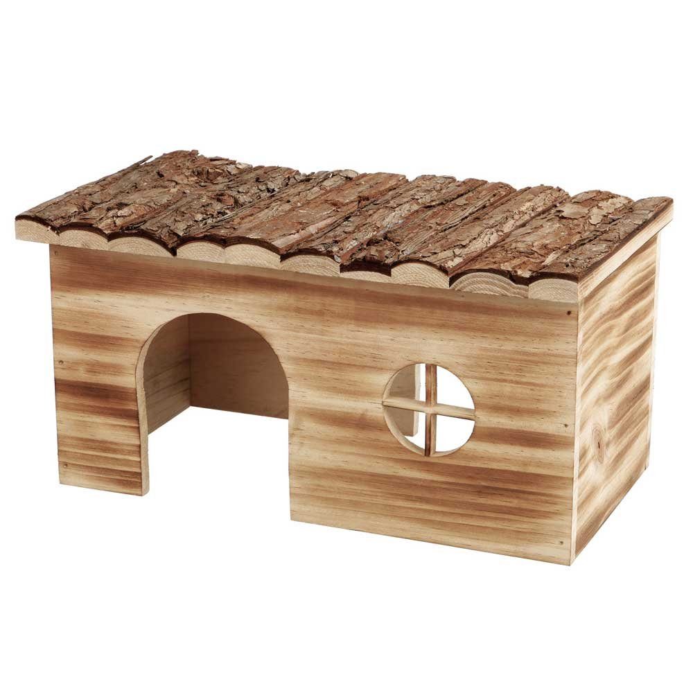 TRIXIE Nagerhaus Trixie Holzhaus Grete, geflammt mit 2 Eingängen Größe: Klein