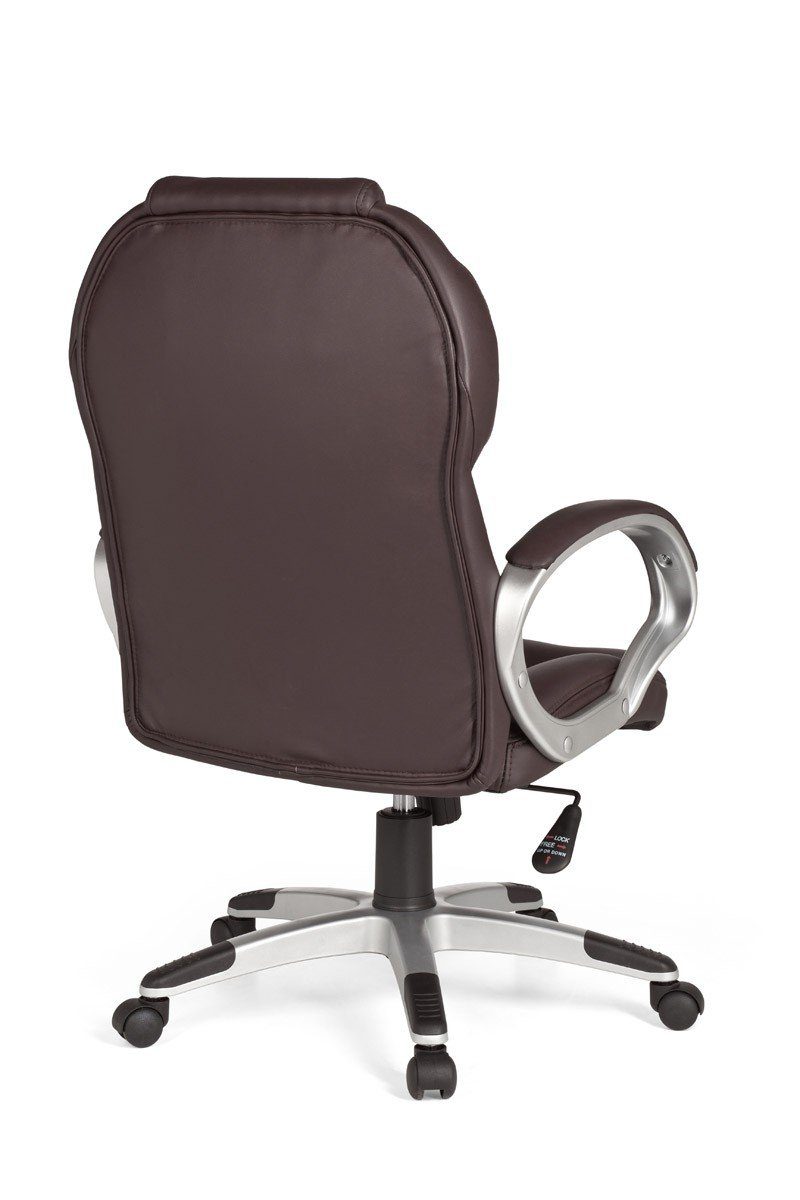 (Bezug Bürostuhl 120 Polsterung Amstyle kg), Braun, XXL Kunstleder Design Chefsessel mit Schreibtischstuhl SPM1.222 Drehstuhl