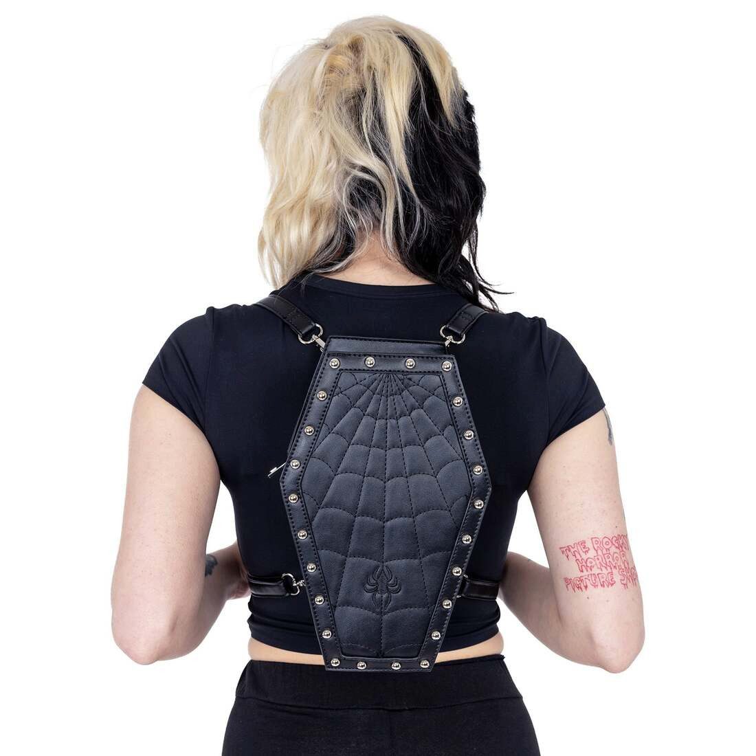 Heartless Handtasche Web Weaver, Sarg Tasche Coffin Spinne Grufti Goth Gothic