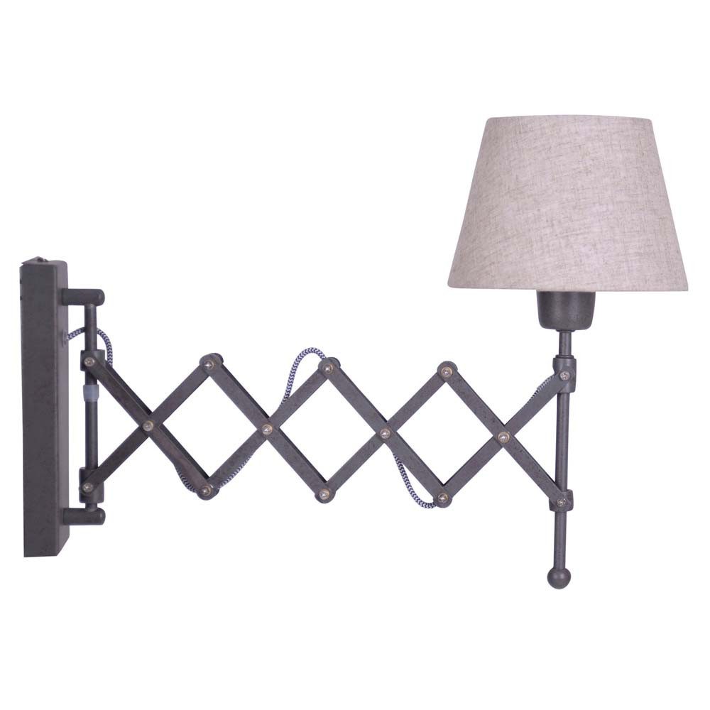 näve Wandleuchte, Leuchtmittel nicht inklusive, Wandleuchte Wandlampe Schlafzimmerleuchte braun Stoff 1 flammig