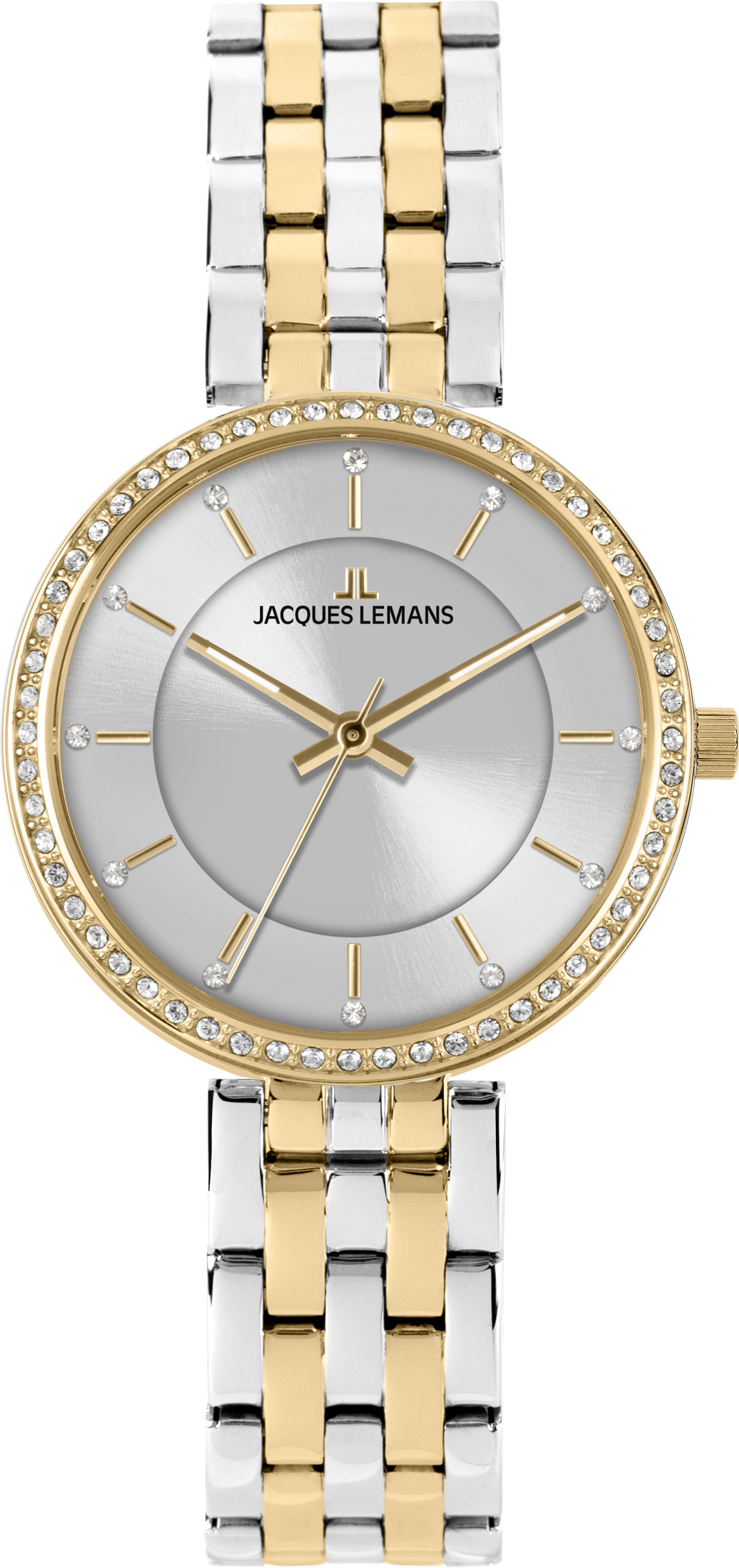 Jacques Lemans Quarzuhr Milano 1-2212C, Armbanduhr, Damenuhr, Edelstahlarmband, analog