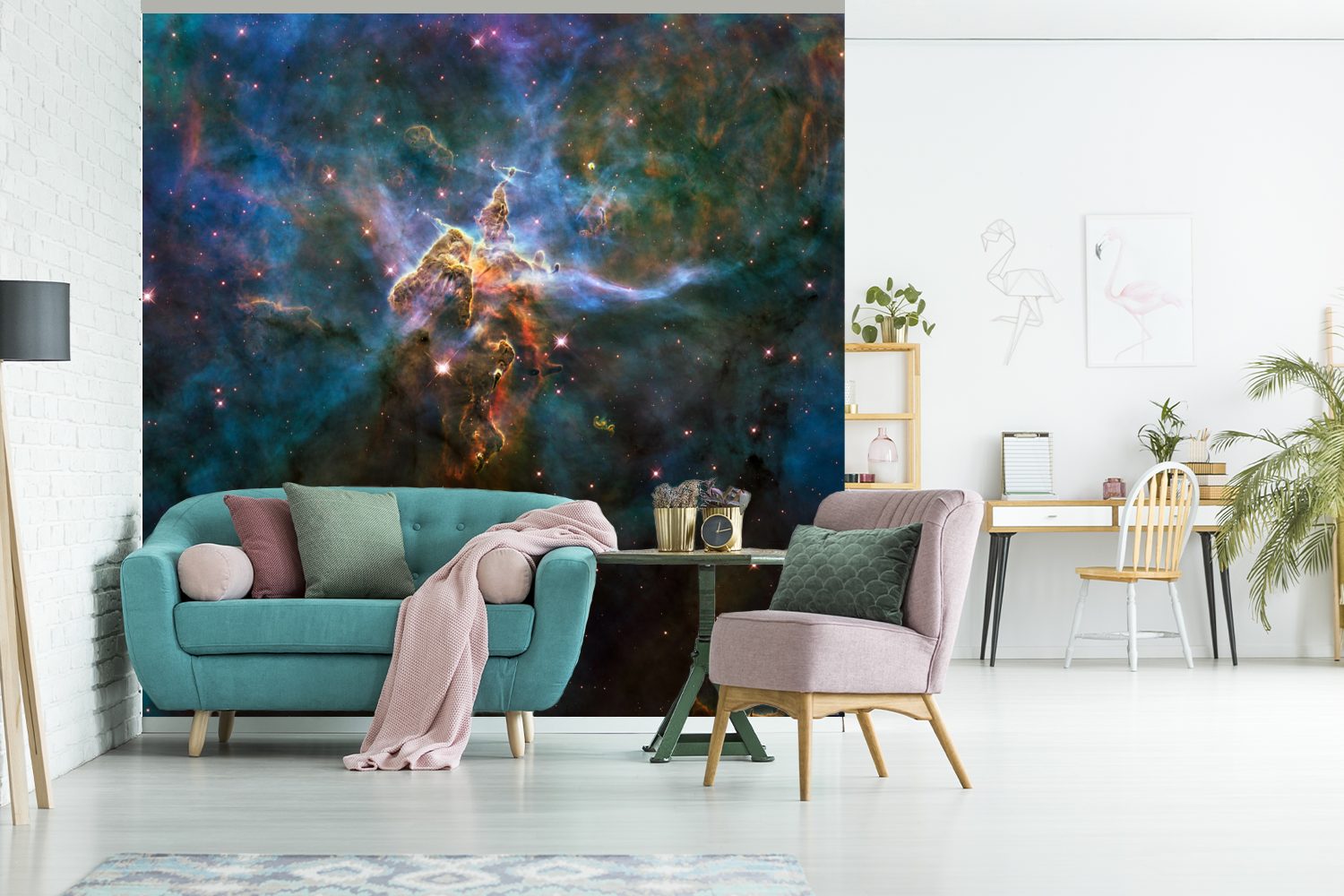 Sterne Tapete Wandtapete - oder Matt, Fototapete (5 Galaxie Farben, bedruckt, Wohnzimmer - Schlafzimmer, Vinyl für St), MuchoWow