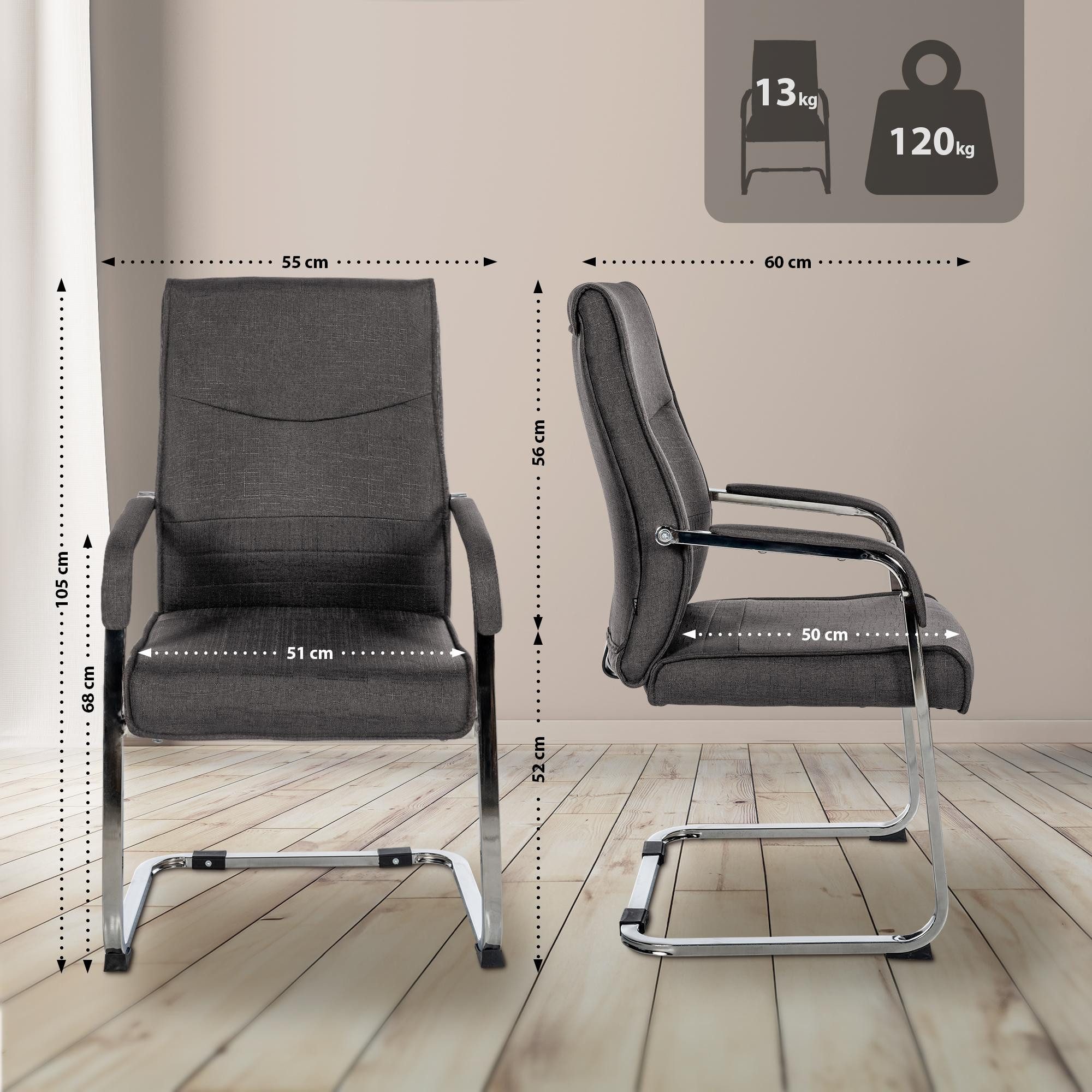CLP Besucherstuhl Hobart (2er Set), Kunstleder günstig online kaufen