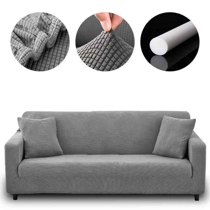 Sofahusse Sofahusse Stretch Sofa Abdeckung mit Elastische, MULISOFT, Sofabezug 1/2/3/4 Sitzer Stretch Schonbezug Couchbezug