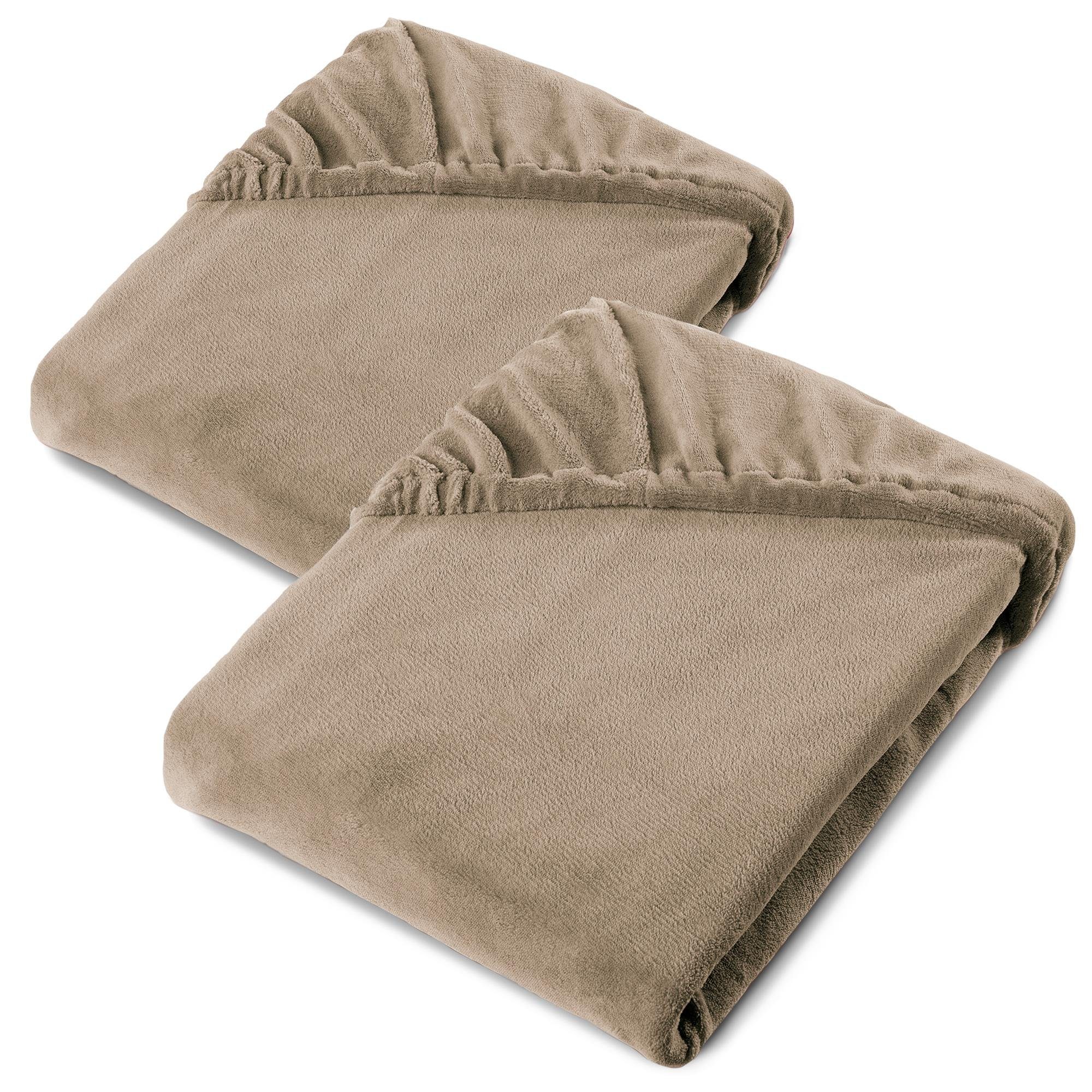 aqua-textil Spannbettlaken Feelwell Spannbettlaken Fleece 90x200-100x200cm günstig online kaufen