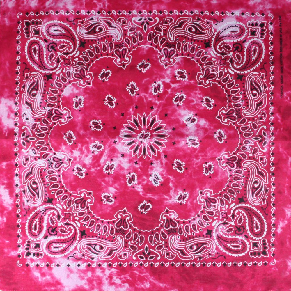 Baumwolle Goodman ca. 54 floral Paisley Kopftuch Bandana 54 Bandana cm, Blüten x Design pink Halstuch