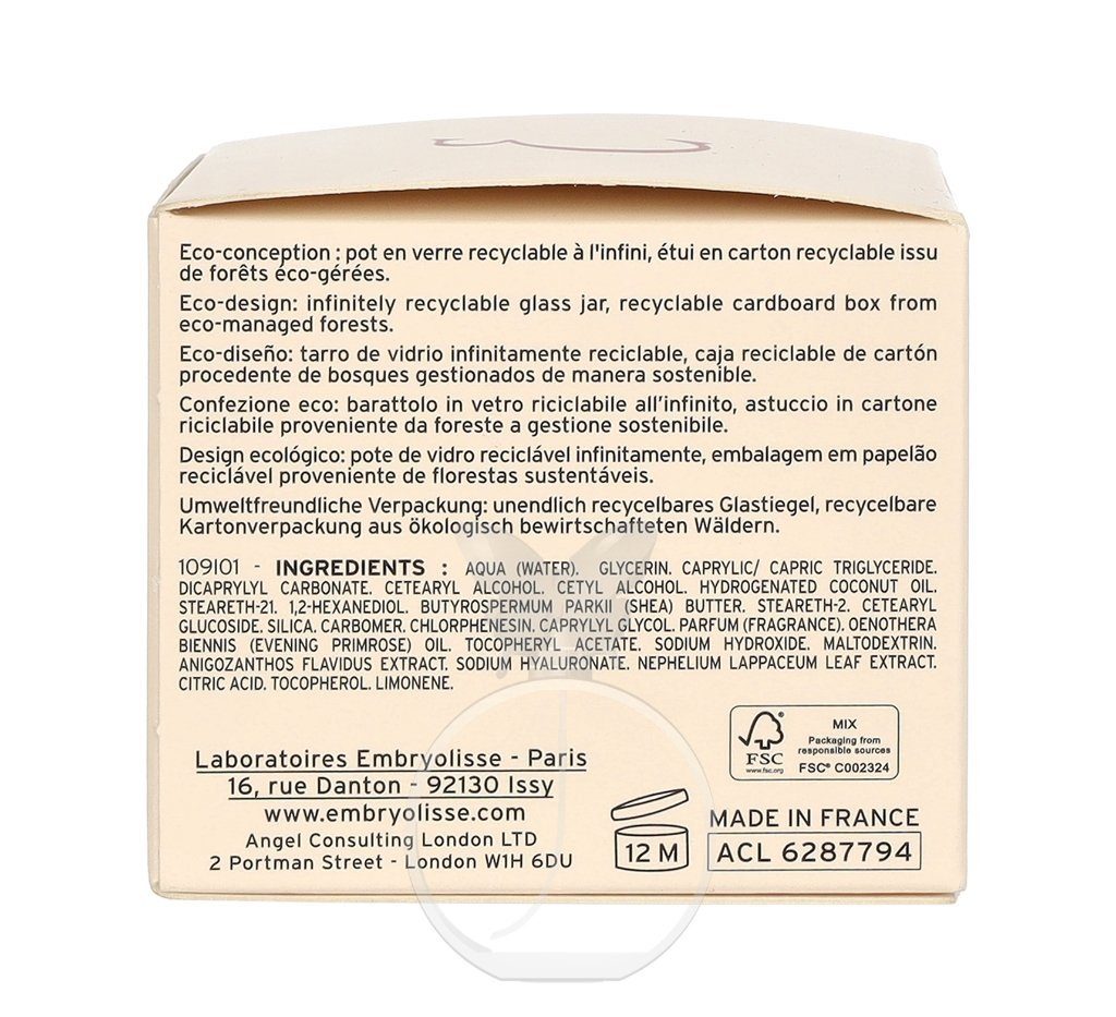 Gesichtsemulsion Embryolisse Firming Lift Cream 50 ml