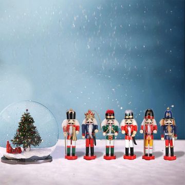 SOTOR Nussknacker Weihnachten Figur,6 Stück Weihnachtsdekorationen Weihnachtsbaum, (1-tlg)