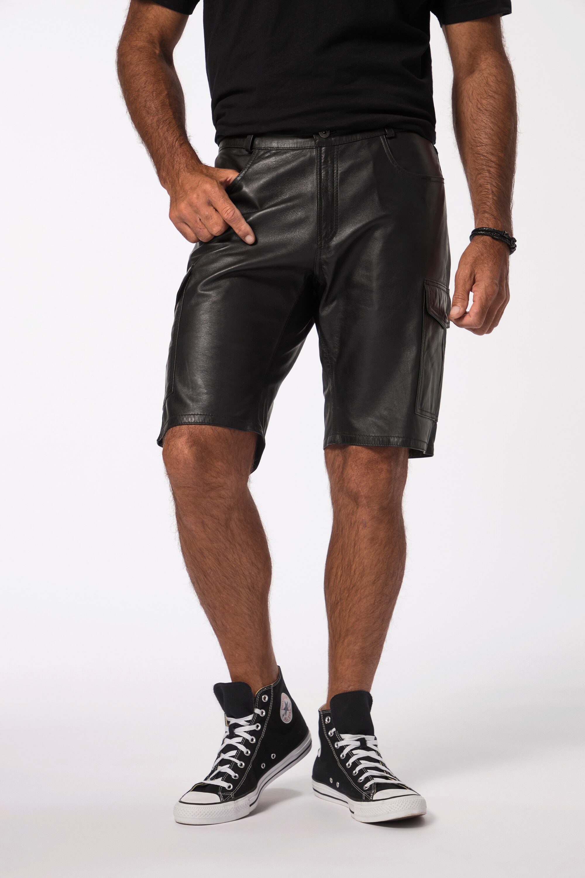 JP1880 Lederhose Leder-Cargobermuda Leder Lamm-Nappaleder günstig online kaufen