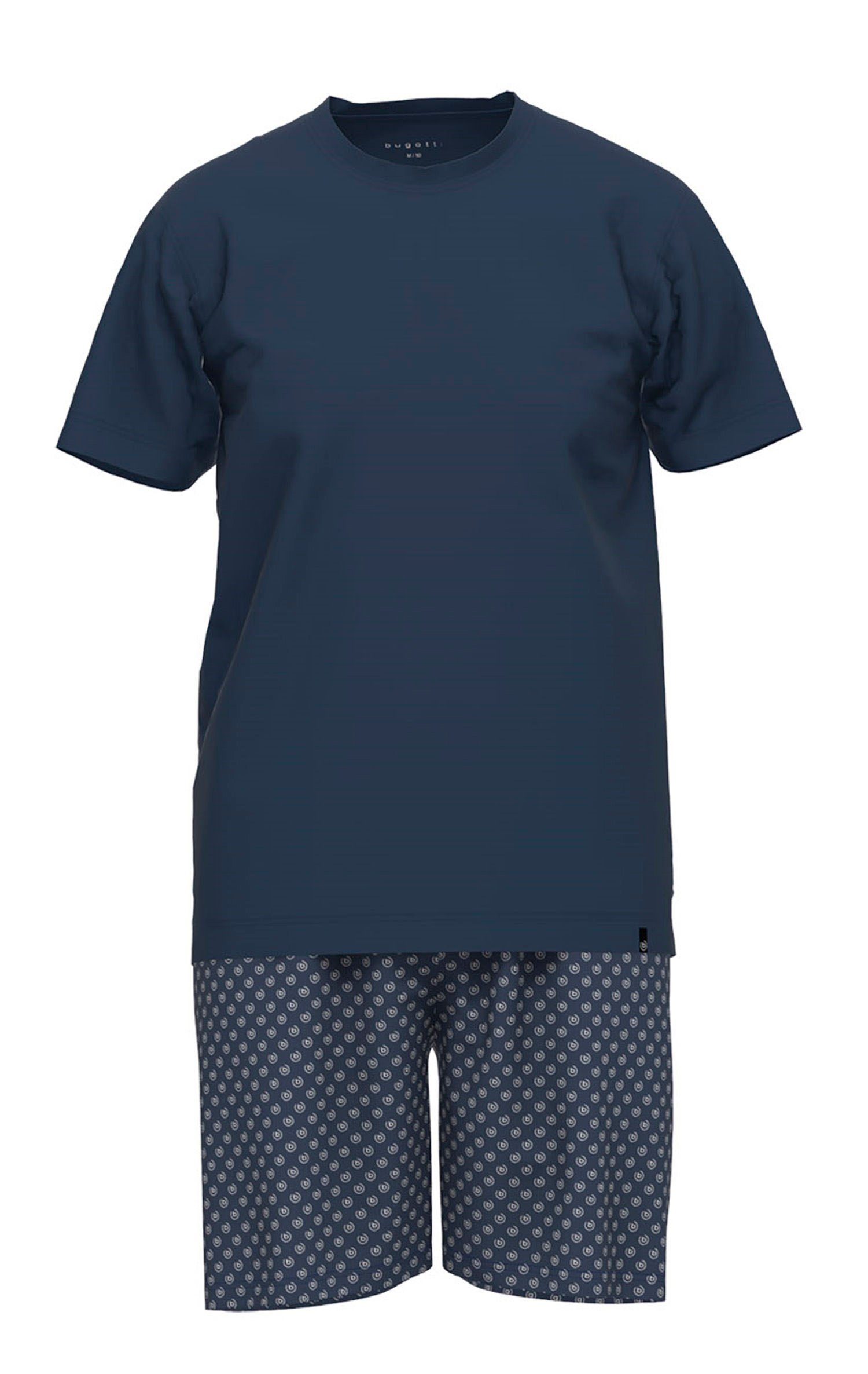 bugatti Pyjama Herren Shorty Schlafanzug (2 tlg) Baumwolle