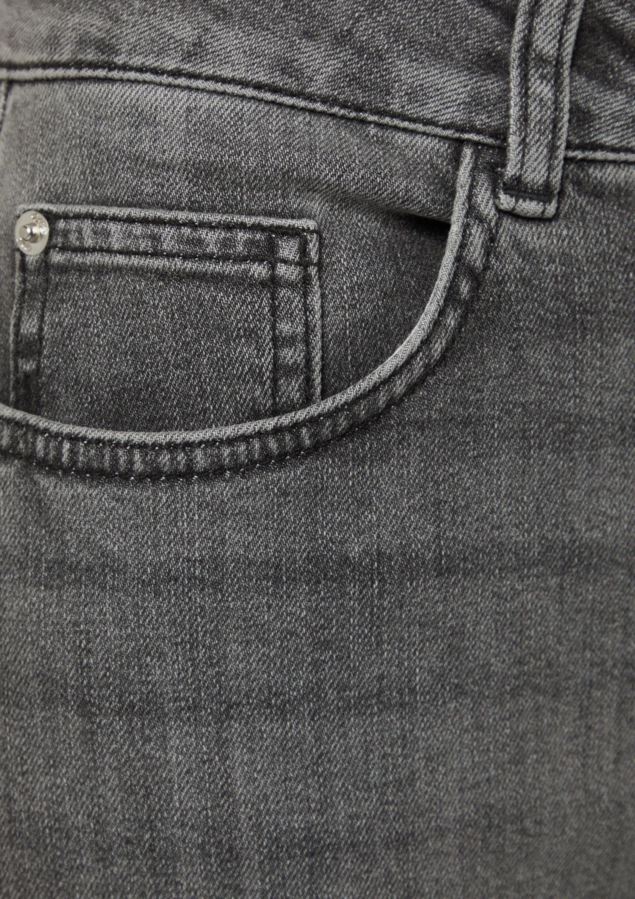 comma Regular-fit-Jeans Jeans-Hose Straight-Leg-Jeans mit gefranstem Saum