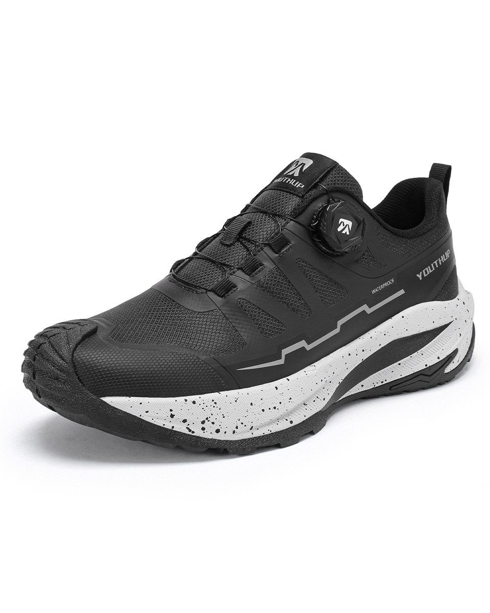YOUTHUP Herren LOW Sportschuh mit Schnellschnürung Wanderschuh wasserabweisend