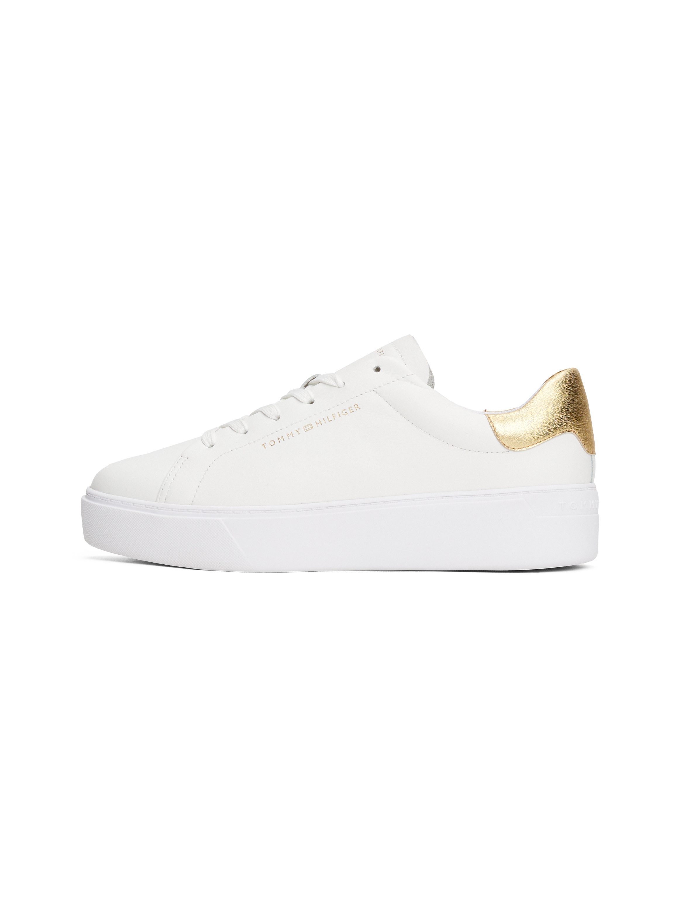 Tommy Hilfiger ESSENTIAL PLATFORM COURT SNEAKER Plateausneaker, Freizeitschuh, Halbschuh, Schnürschuh mit gepolstertem Schaftrand