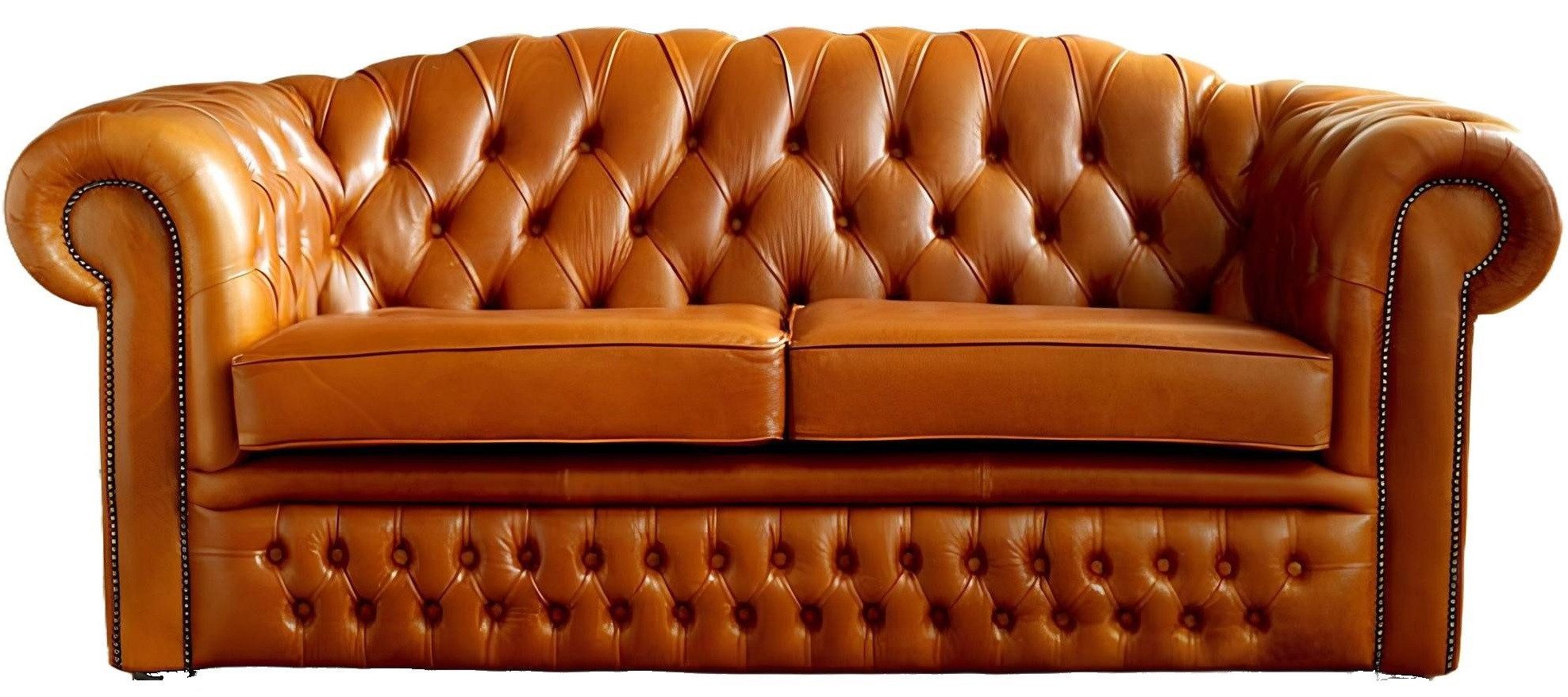 Xlmoebel Chesterfield-Sofa Neues klassisches 3-Sitzer Leder-Sofa Chesterfield Couch, Hergestellt in Europa