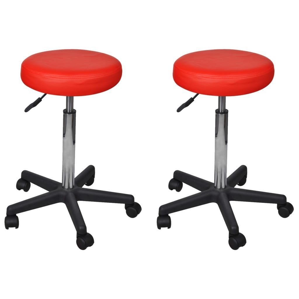 vidaXL Bürostuhl Bürohocker 2 Stk. Rot günstig online kaufen