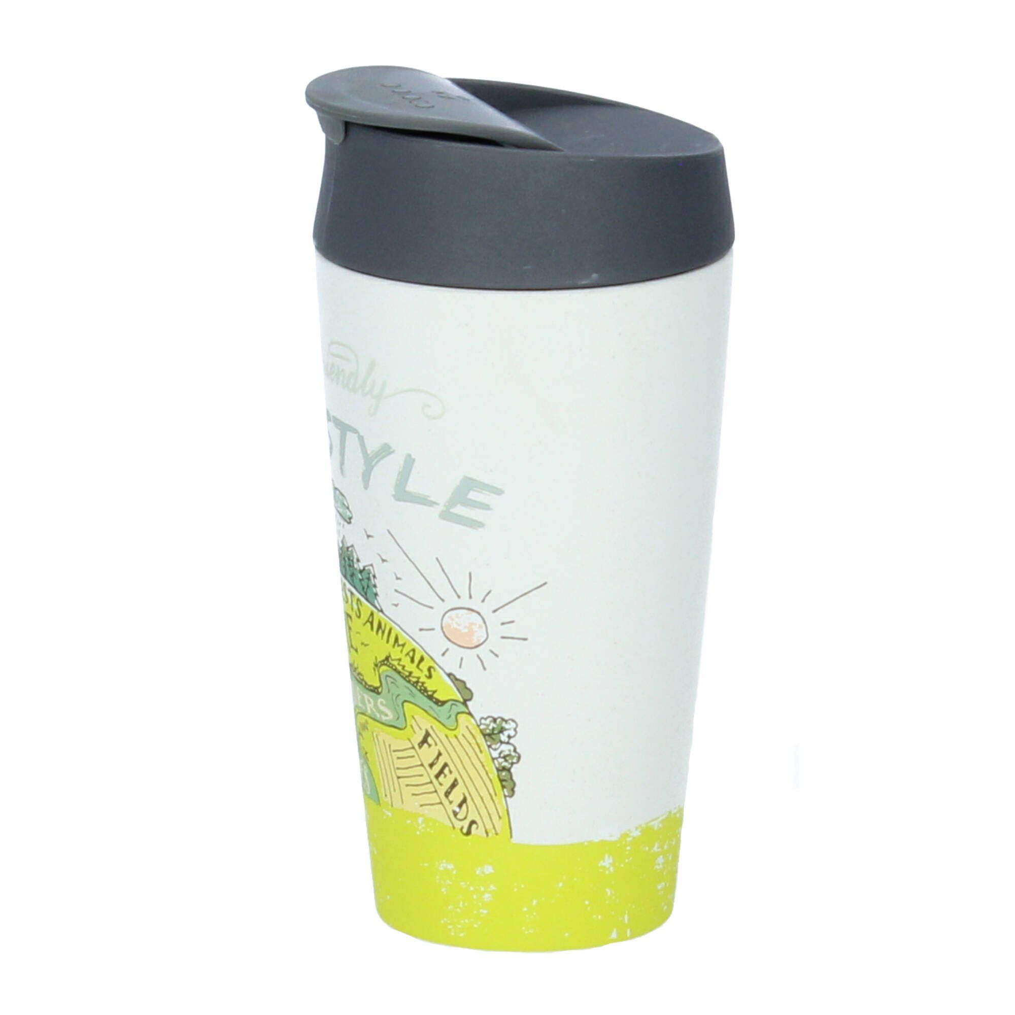 Becher GmbH ml green cup lifestyle, Pflanzenzucker) plant deluxe Bioloco (Kunststoff chic PLA 420 aus mic