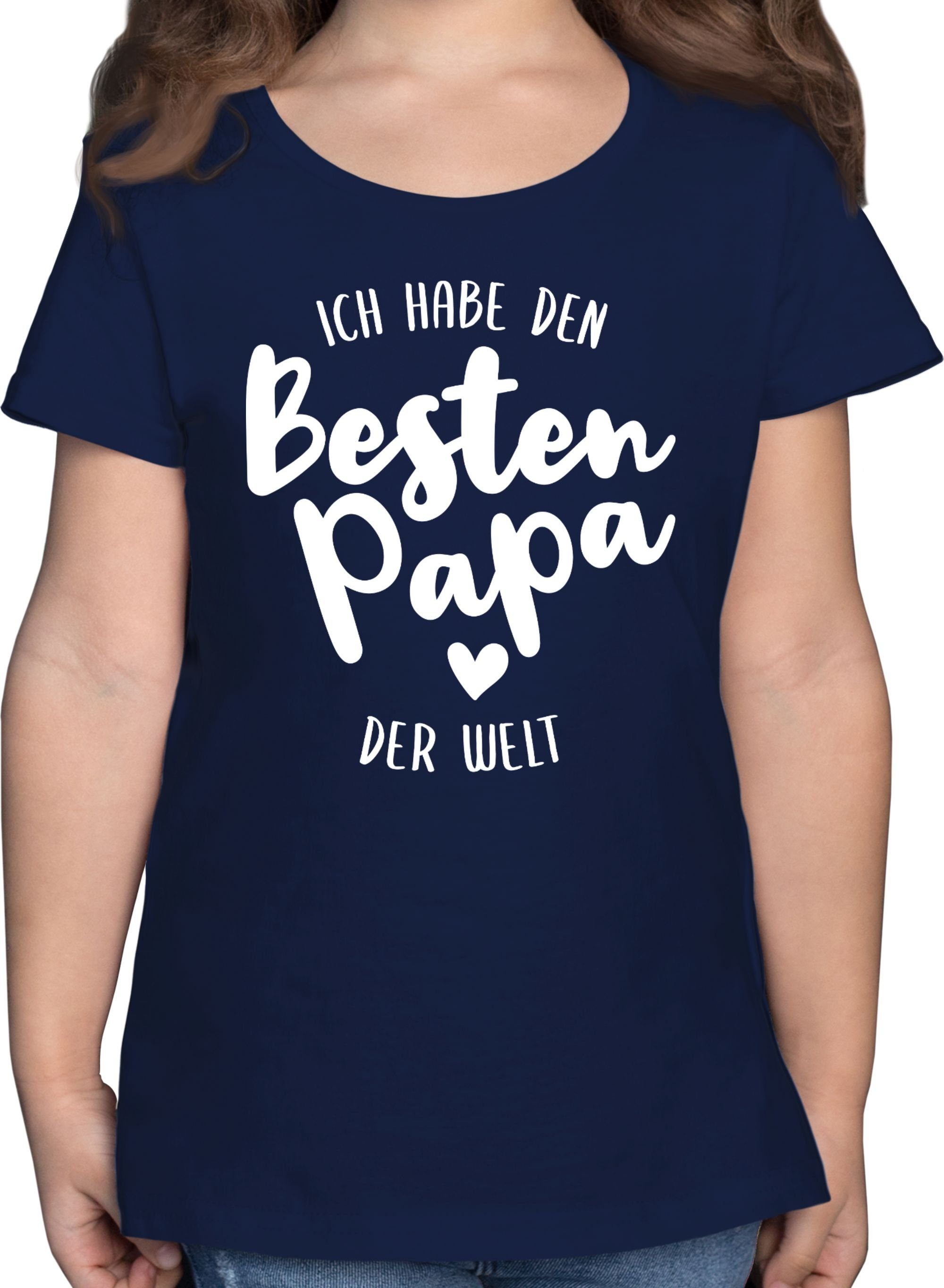 Shirtracer T-Shirt Ich habe den besten Papa der Welt Vatertag Geschenk für Papa 3 Dunkelblau