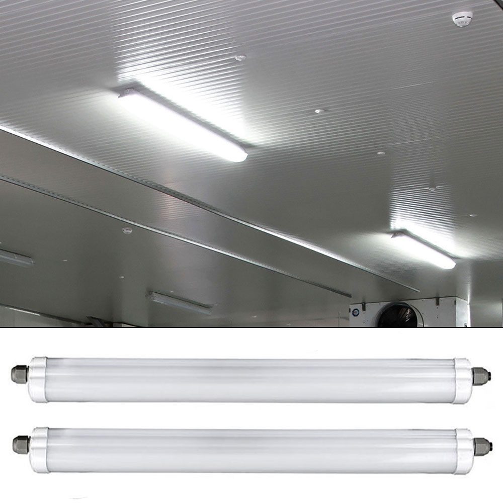 V-TAC LED Deckenleuchte, LED-Leuchtmittel fest verbaut, Tageslichtweiß, LED Wannenleuchte Feuchtraumlampe 6500K Kellerlampe L150 cm 2er Set
