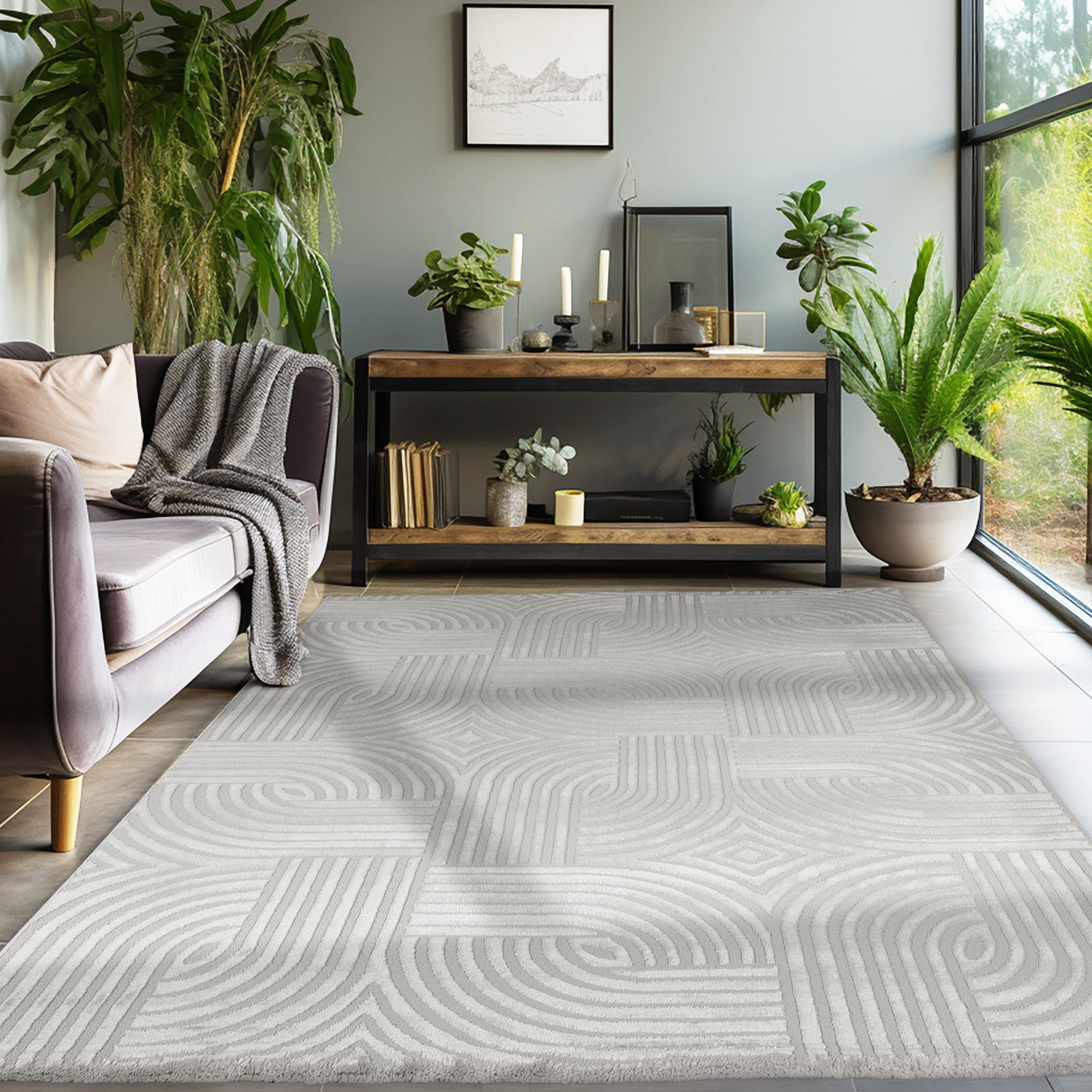 SIMPEX24 Designteppich Skandinavisches Boho Design, Läufer, Höhe: 12 mm, Te günstig online kaufen