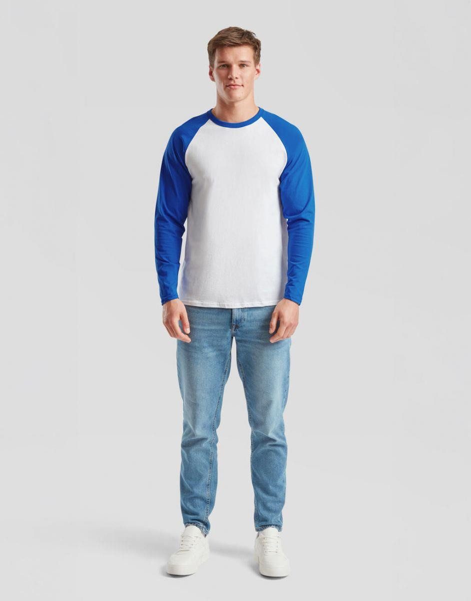Fruit of the Loom Langarmshirt Long Sleeve Baseball Herren T-Shirt