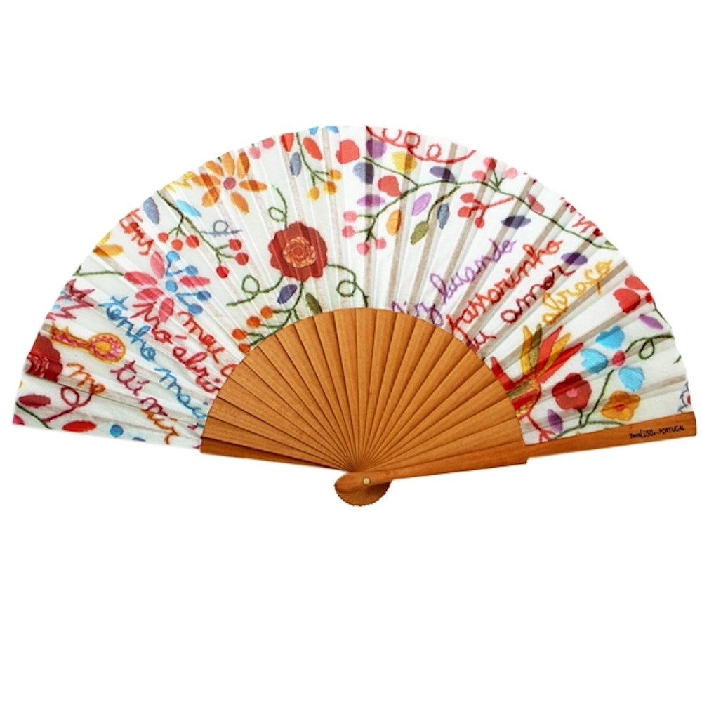 LK Trend & Style Handfächer Ventilator aus der Handtasche, (hochwertiger Handfächer aus Birnbaumholz), hervorragendes Geschenk