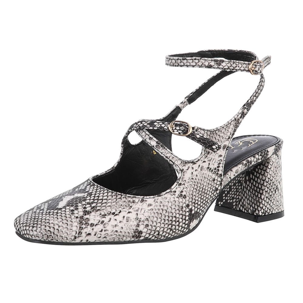 Ital-Design Elegante Pumps für höchsten Komfort und Stil Schnürpumps (89091966) Blockabsatz Pumps in Beige