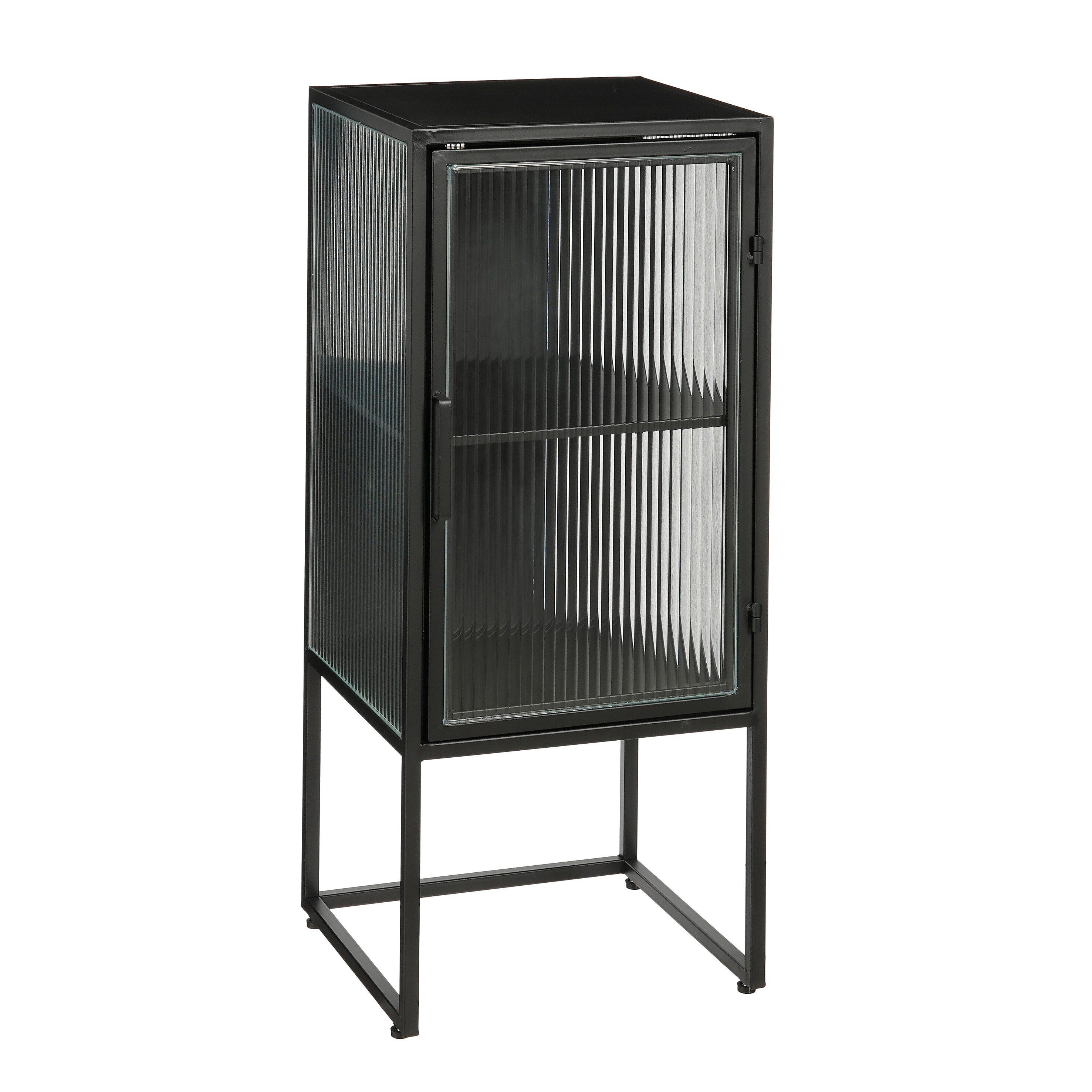 Mica Decorations Nachtschrank Mica Decorations Clifton Schrank schwarz - l38xb35xh90cm