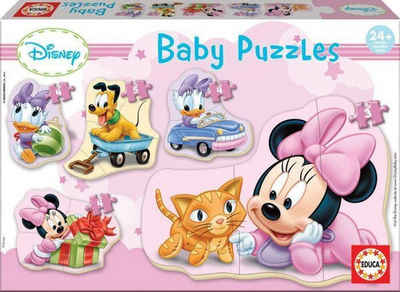 Carletto Puzzle Educa Puzzle. Baby Puzzles Minnie 3/3x4/5 Teile, Puzzleteile
