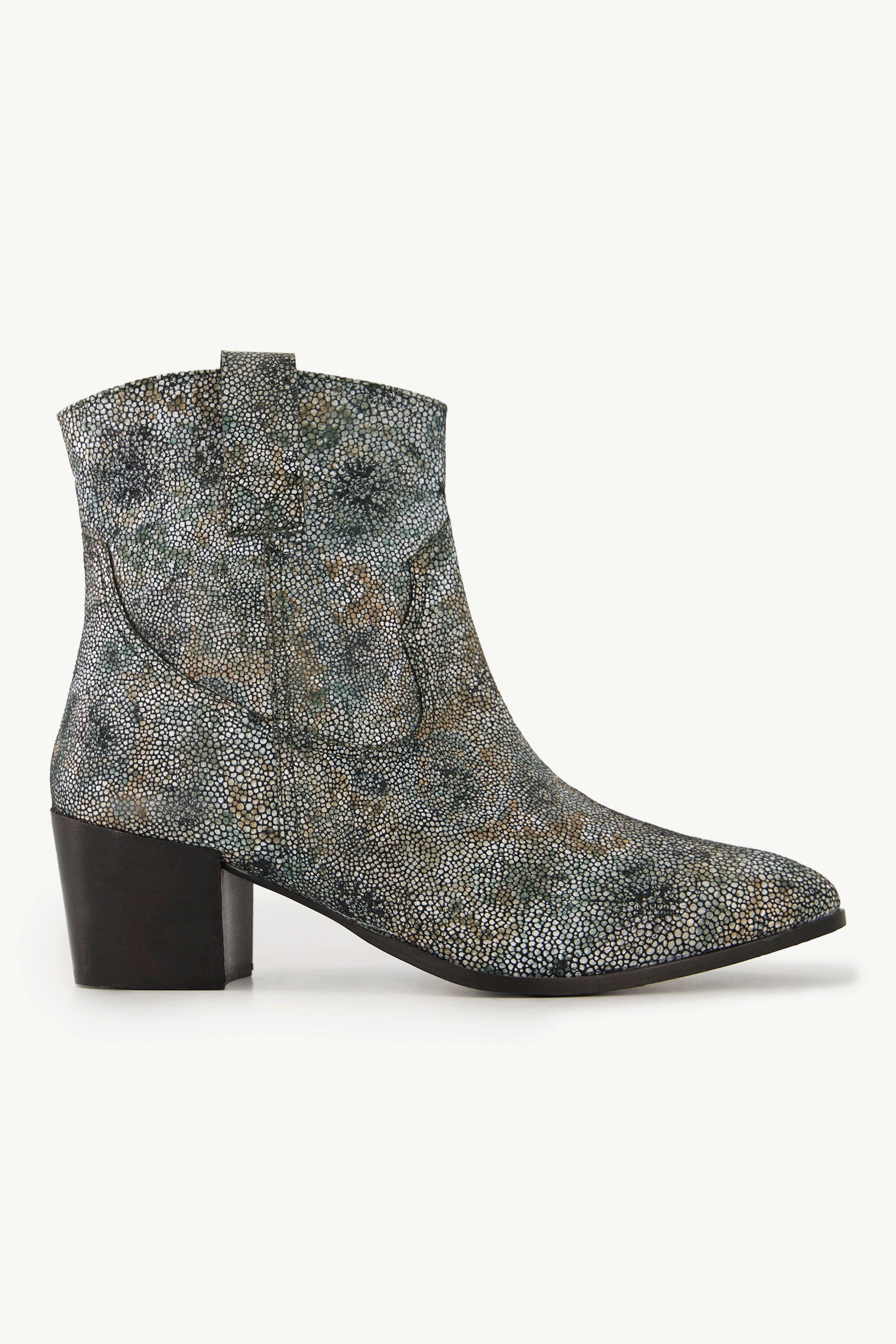 Ulla Popken Leder-Stiefeletten Schlangenlederoptik Weite H günstig online kaufen