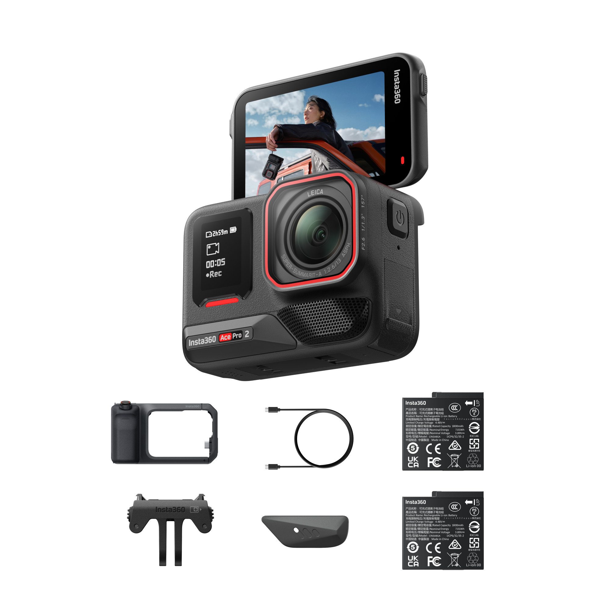 Insta360 Insta360 Ace Pro 2 - 8K wasserdichte Actionkamera Action Cam (8K, WLAN (Wi-Fi), Bluetooth)