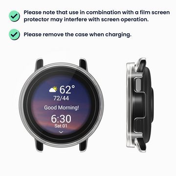 kwmobile Smartwatch-Hülle 2x Hülle für Garmin vivoactive 5 / active 5, Fullbody Fitnesstracker Glas Cover Case Schutzhülle Set