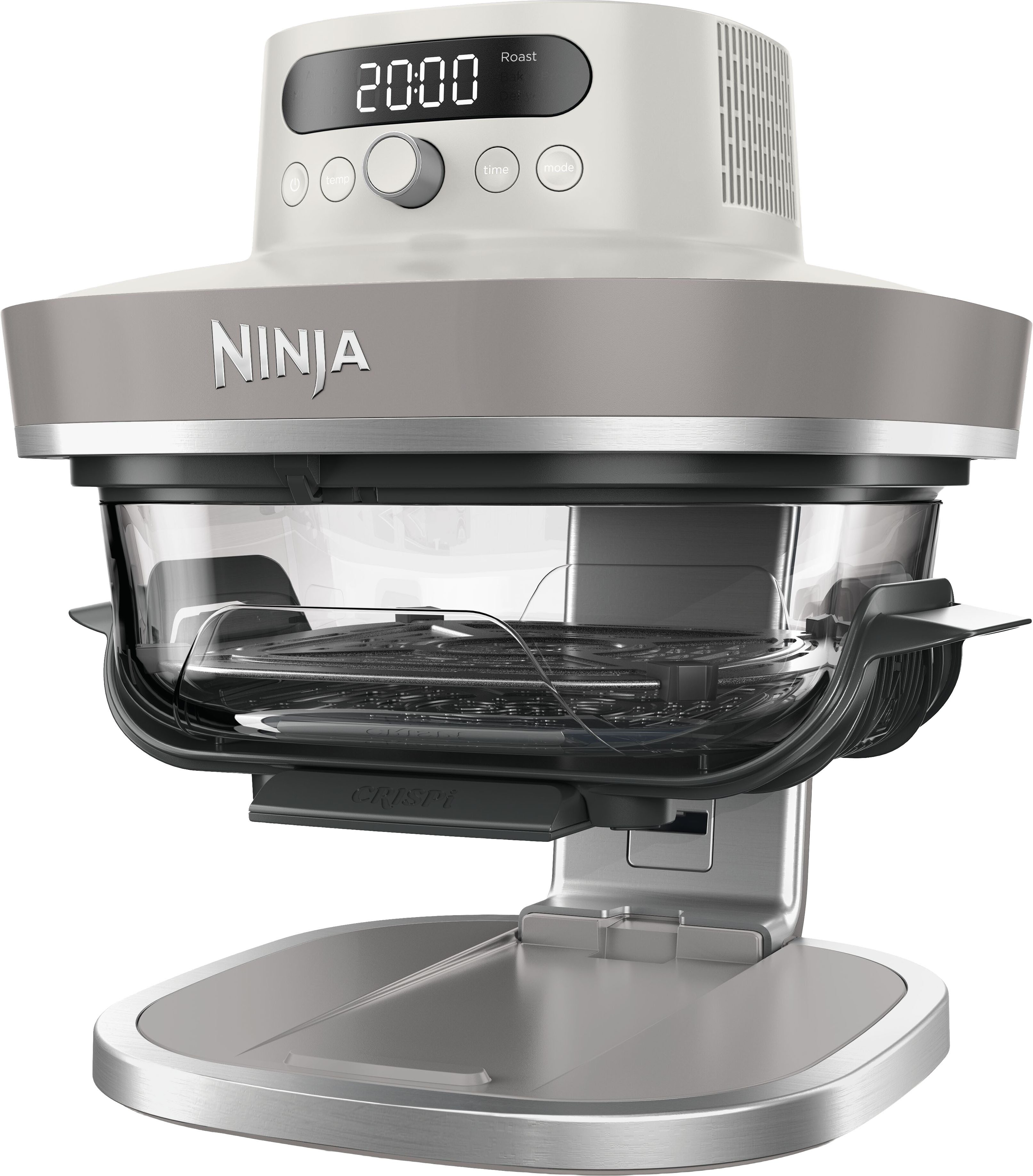 NINJA Heißluftfritteuse CRISPi PRO 7-in-1 Glas-Air-Fryer - Beige AS101EULG, 2050 W, 7 Kochfunktionen, Vorbereitung, Zubereitung + Aufbewahrung von Speisen