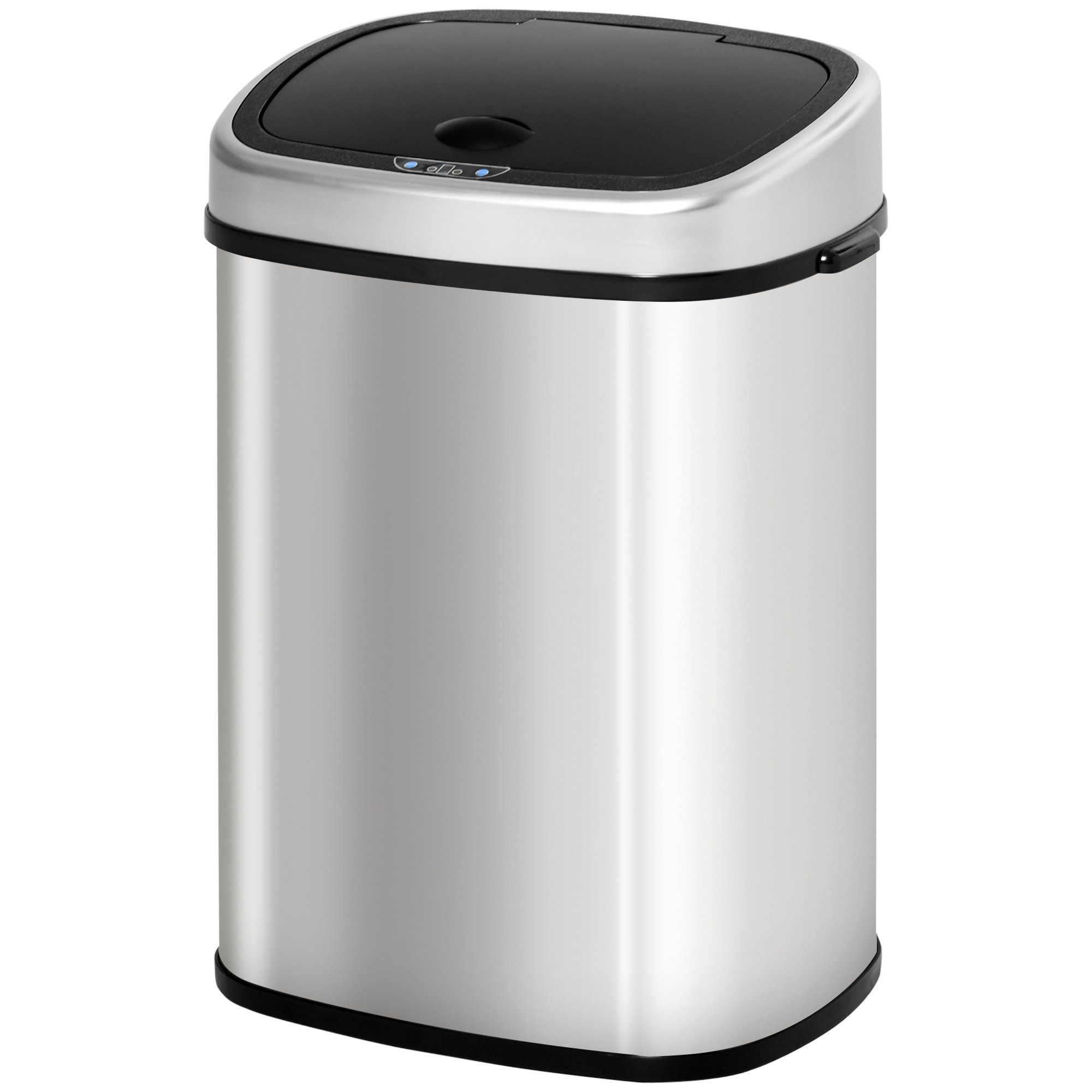 HOMCOM Mülleimer mit Infrarotsensor, 48L, Automatik Mülleimer Abfalleimer mit Infrarotsensor Küche Silber