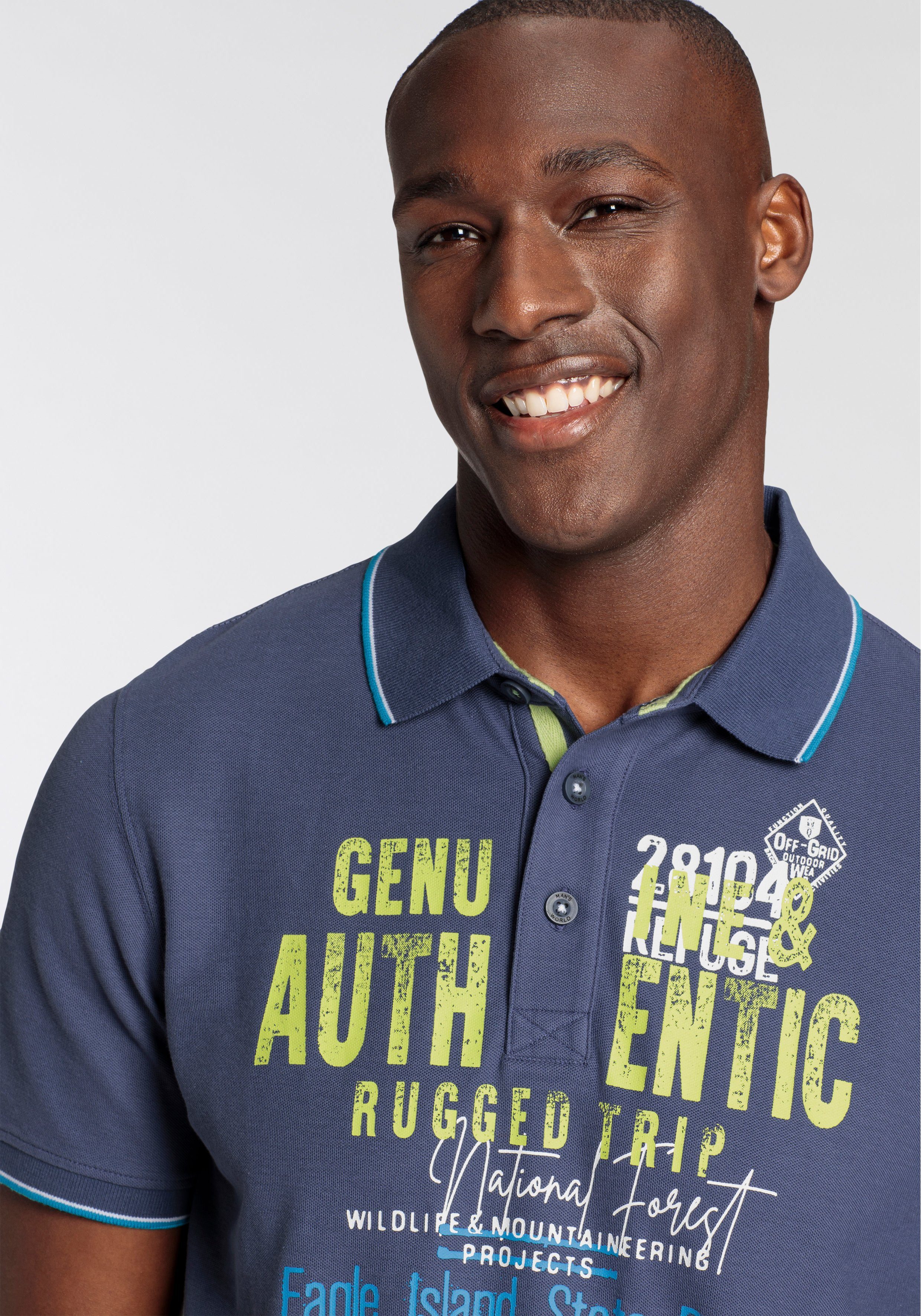 Man's World Poloshirt Kurzarm, mit Rippbündchen, günstig online kaufen