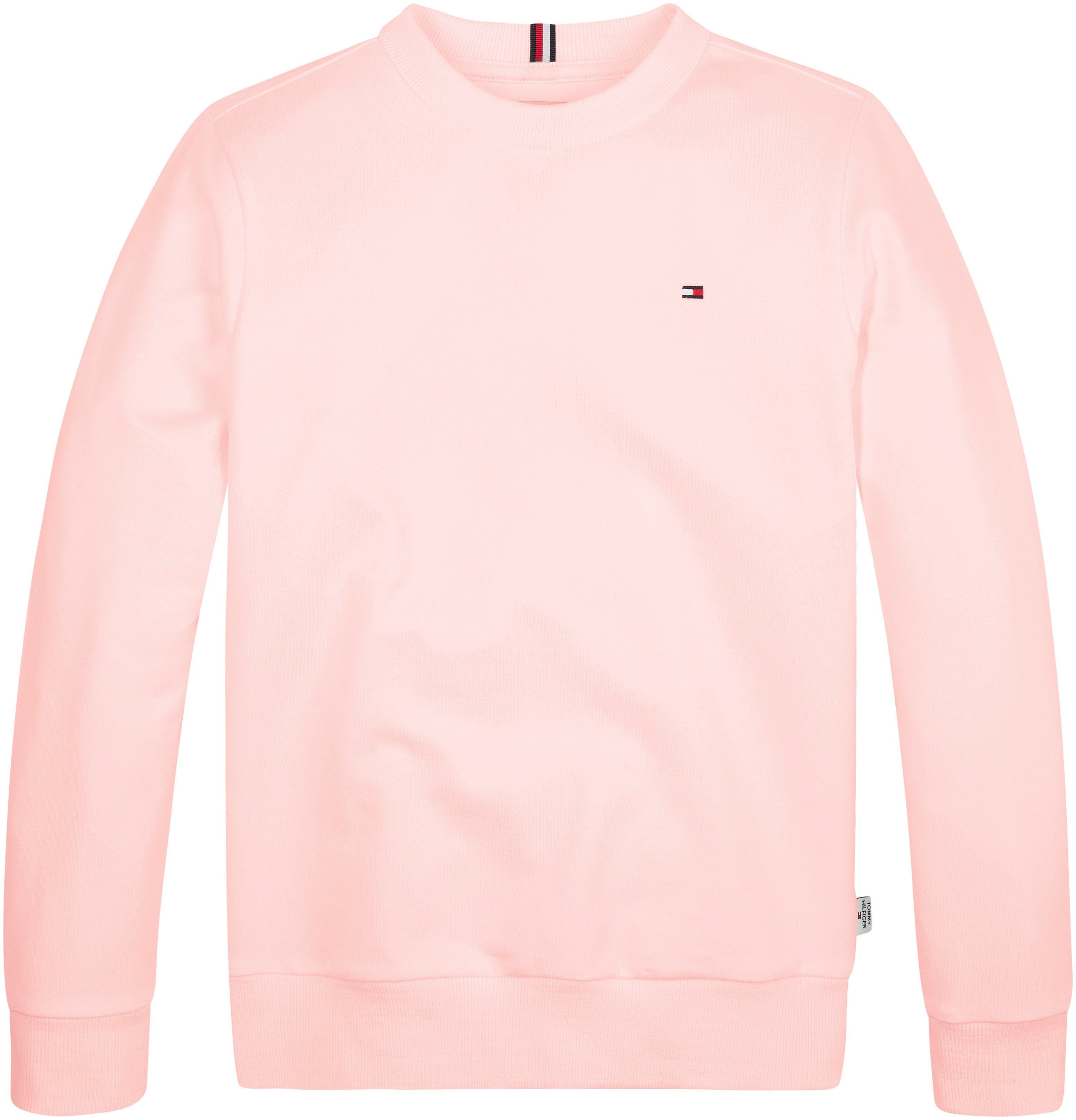 Sweatshirt Hilfiger Tommy SOLID Logo-Flag Tommy SWEATSHIRT Pink_Crystal Hilfger mit