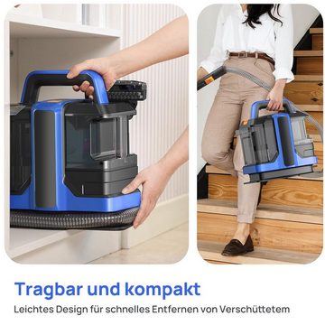 7MAGIC Teppichreinigungsgerät Polsterreiniger Gerät, Tragbarer Teppichreiniger Waschsauger, 450,00 W, beutellos, mit 15000pa Saugkraft, für Sofas, Teppiche und Haustierunterlagen