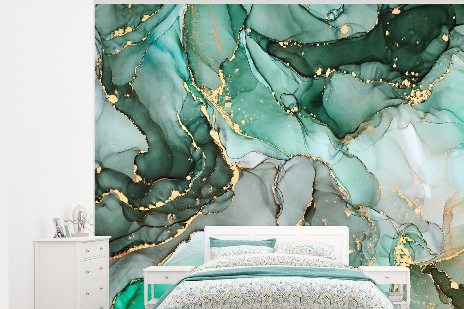 MuchoWow Fototapete Gold - Marmor - günstig online kaufen