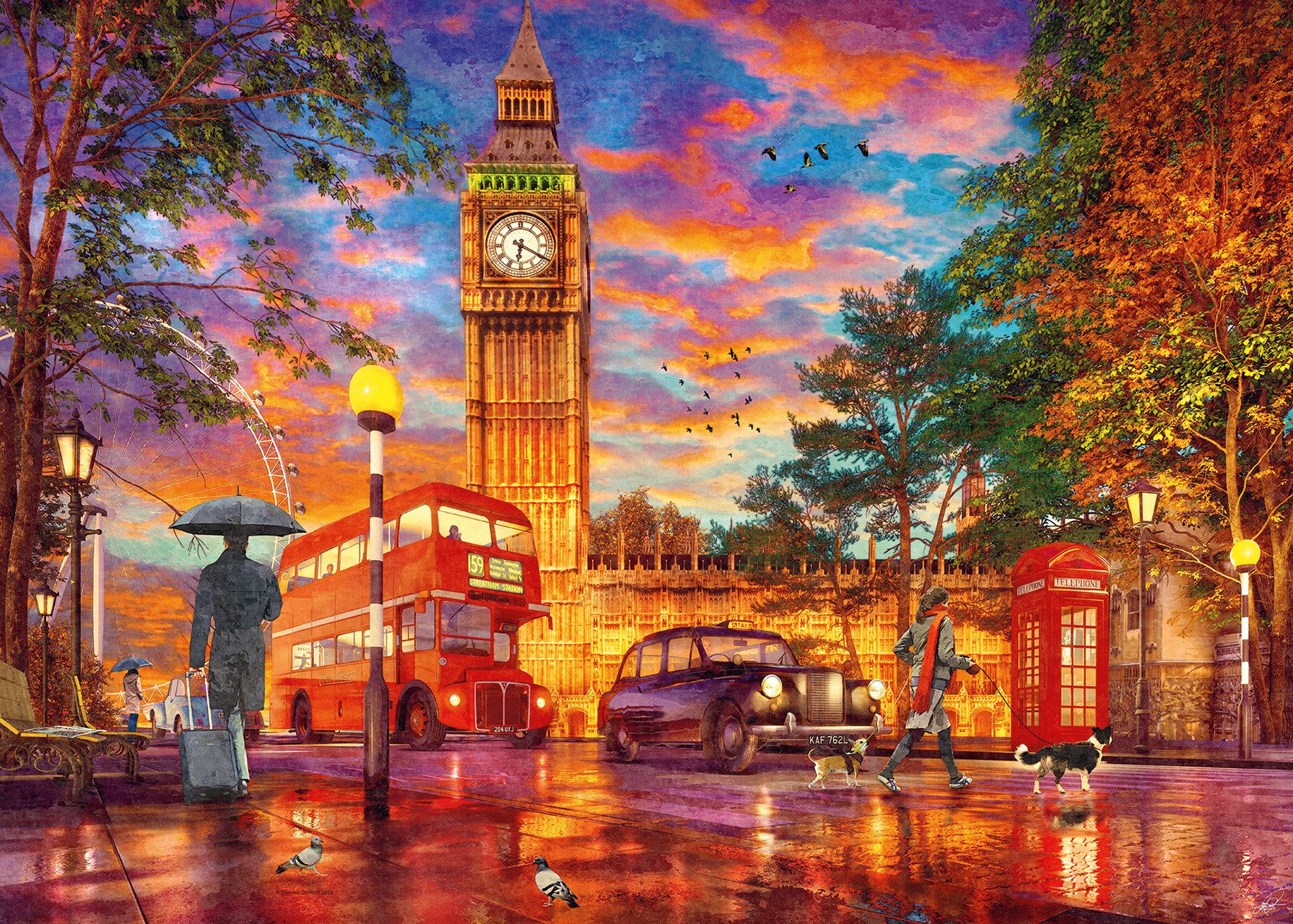 Ravensburger Puzzle Sonnenuntergang in London, 1000 Puzzleteile, Made in Ge günstig online kaufen