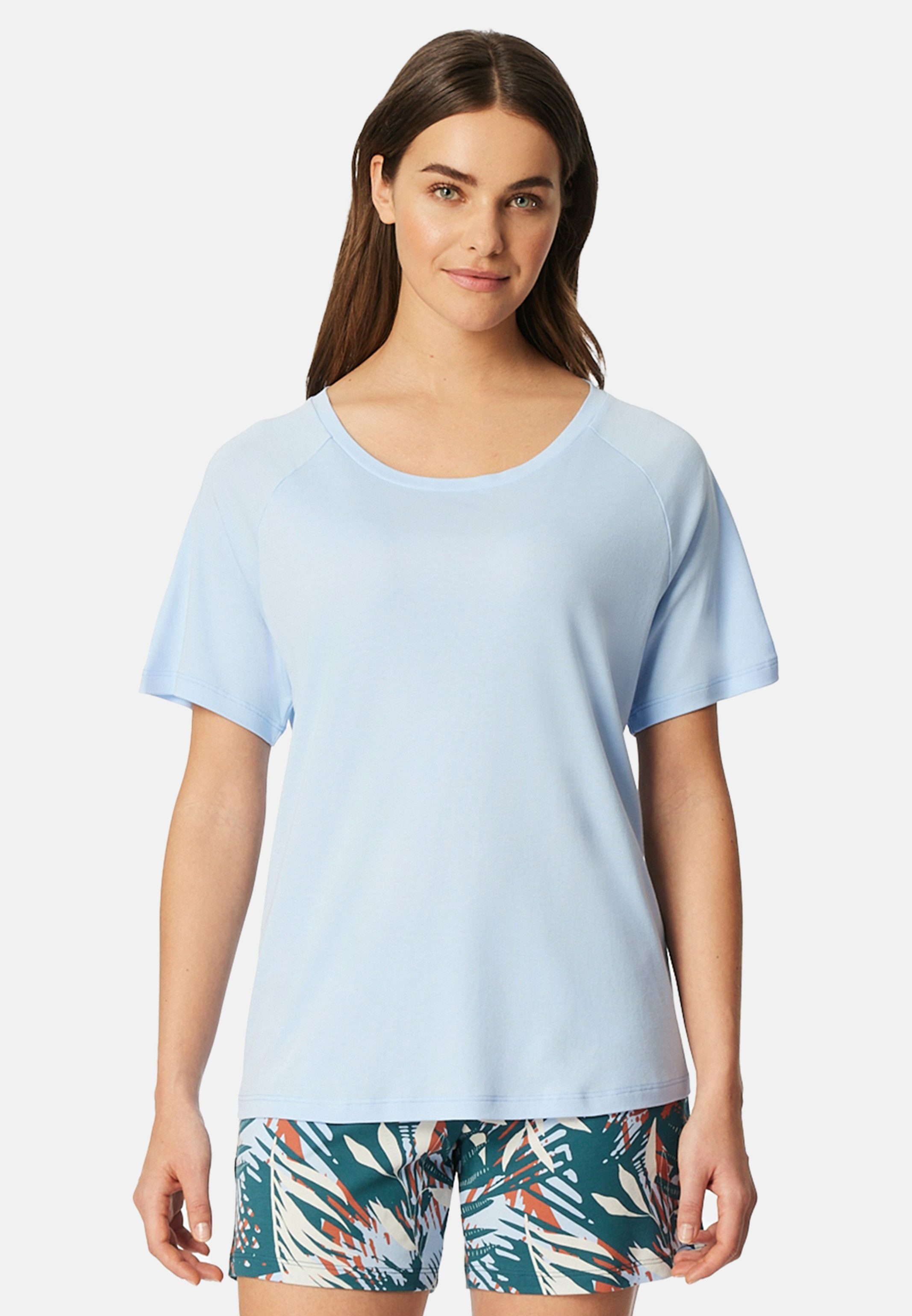 Schiesser Pyjama Modern Nightwear (Set, 2 tlg) Schlafanzug - Atmungsaktiv - Set aus T-Shirt und kurzer Hose