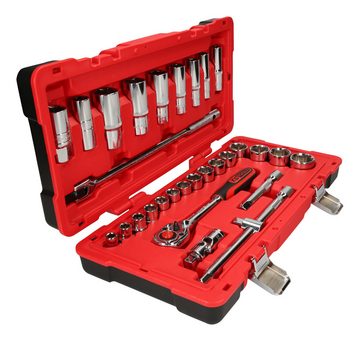 KS Tools Steckschlüssel CHROMEplus, 1/2" Satz, 30-teilig